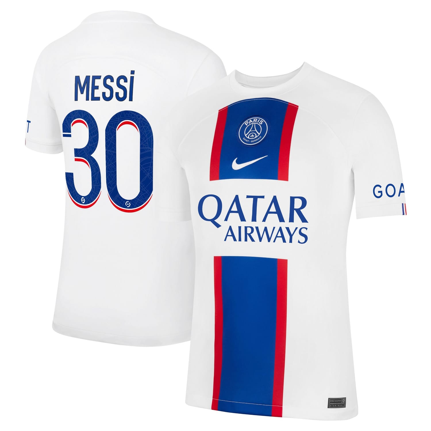Ligue 1 Paris Saint-Germain Third Jersey Shirt 2022-23 player Lionel Messi 30 printing for Men