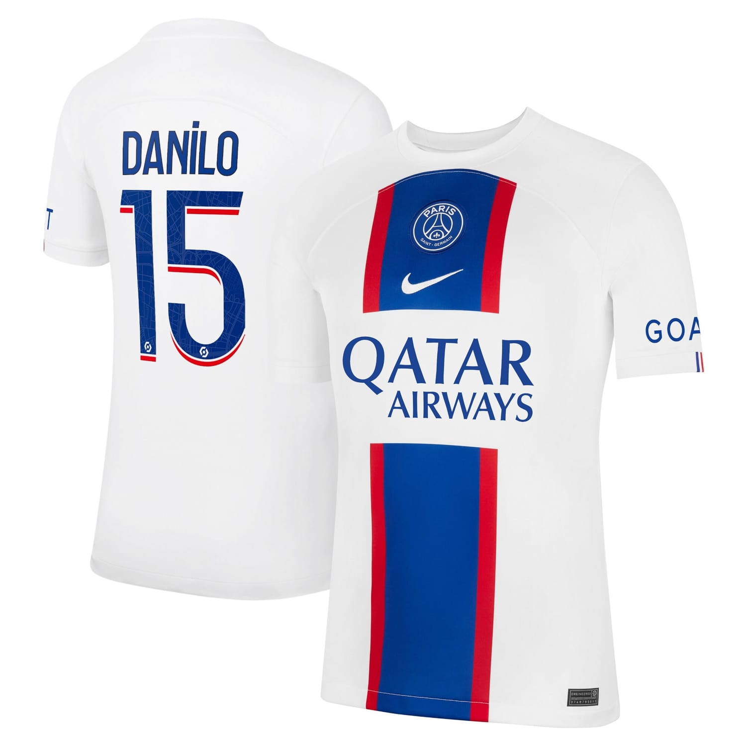 Ligue 1 Paris Saint-Germain Third Jersey Shirt 2022-23 player Danilo Pereira 15 printing for Men