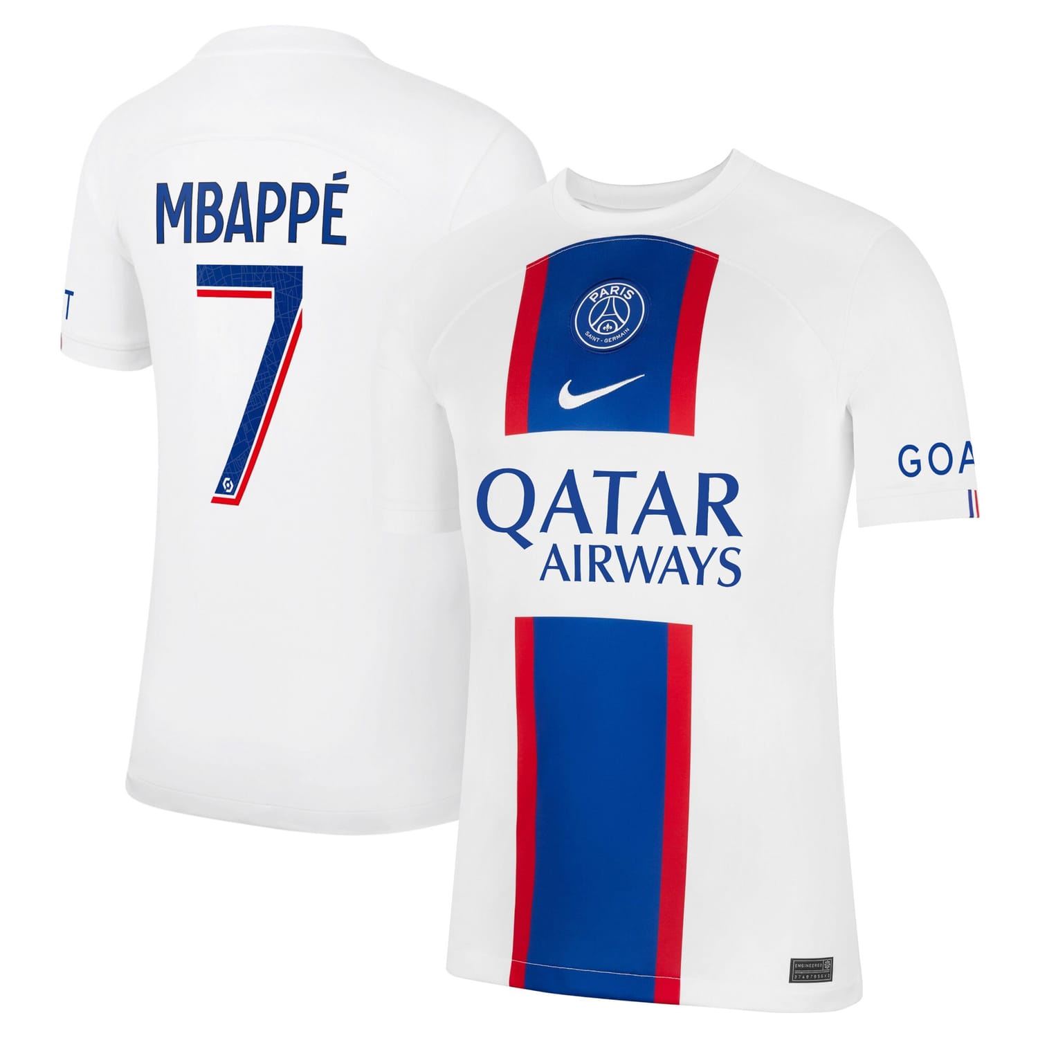 Ligue 1 Paris Saint-Germain Third Jersey Shirt 2022-23 player Kylian Mbappe 7 printing for Men