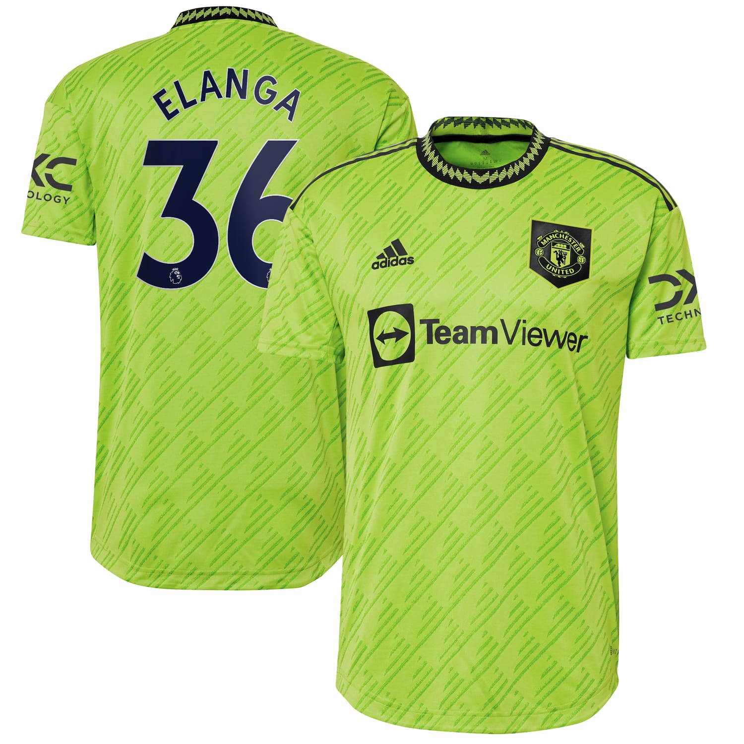 Premier League Manchester United Third Authentic Jersey Shirt 2022-23 player Anthony Elanga 36 printing for Men