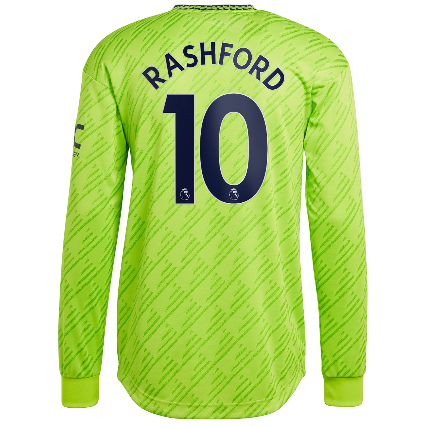 Premier League Manchester United Third Authentic Jersey Shirt Long Sleeve 2022-23 player Marcus Rashford 10 printing for Men