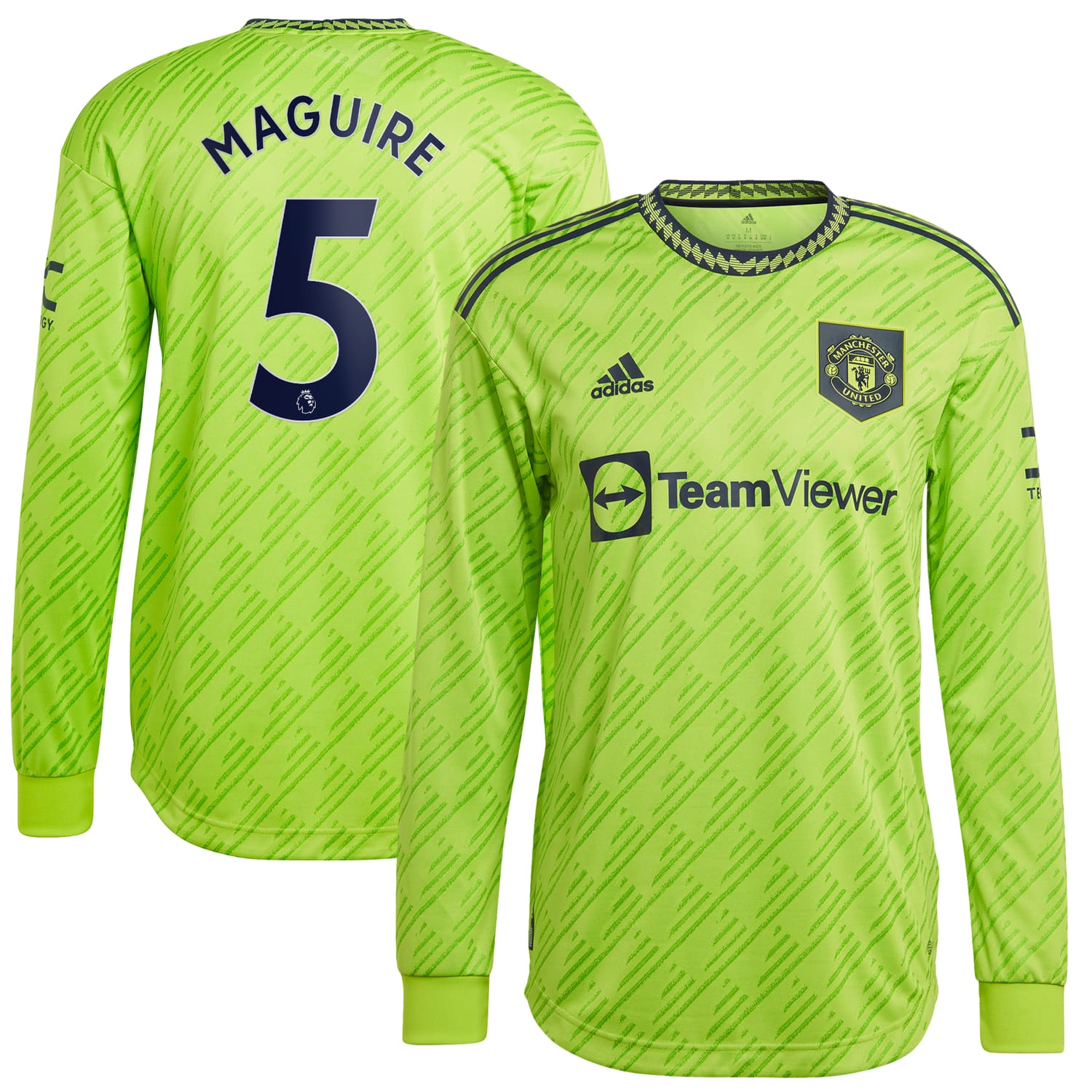 Premier League Manchester United Third Authentic Jersey Shirt Long Sleeve 2022-23 player Harry Maguire 5 printing for Men