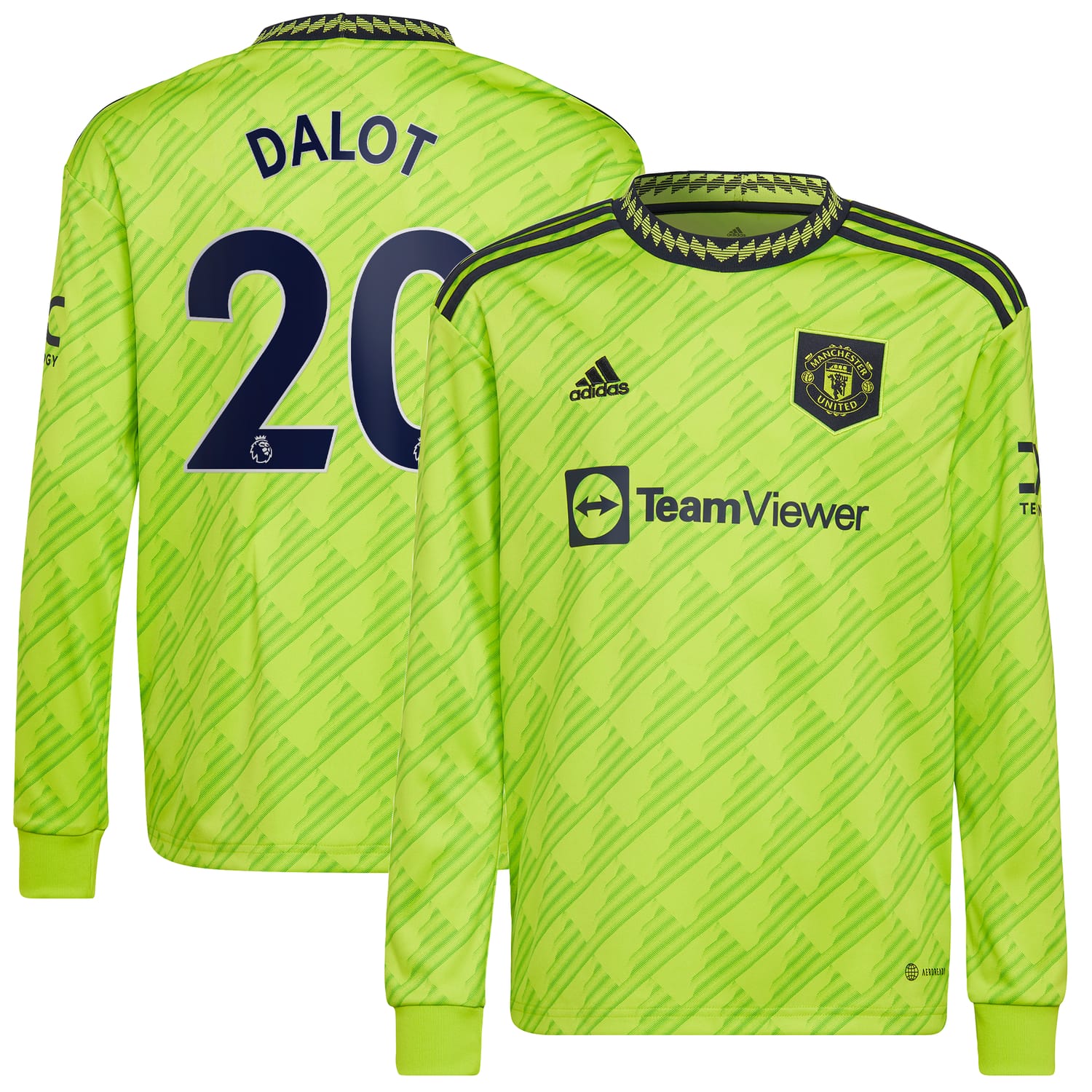 Premier League Manchester United Third Jersey Shirt Long Sleeve 2022-23 player Diogo Dalot 20 printing for Men