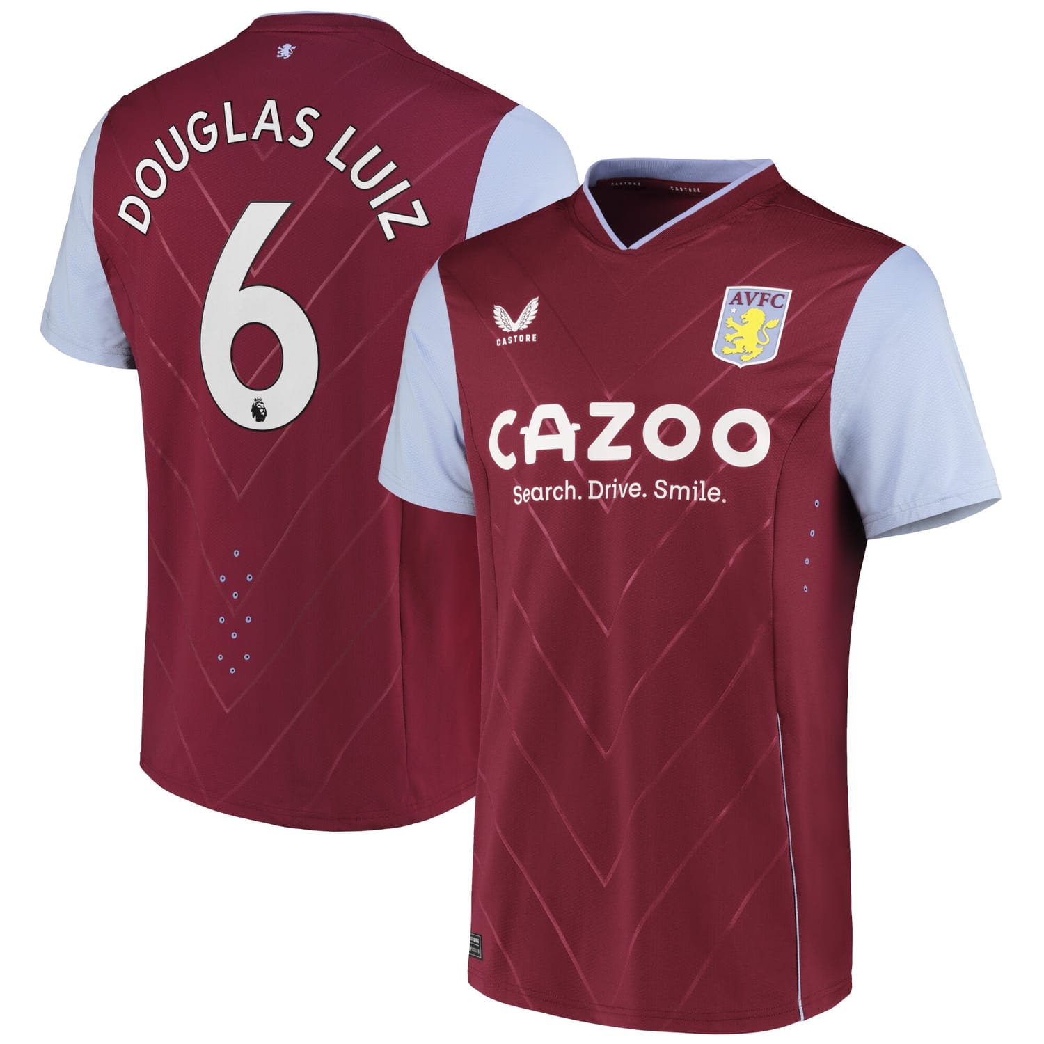 Premier League Aston Villa Home Pro Jersey Shirt 2022-23 player Douglas Luiz 6 printing for Men