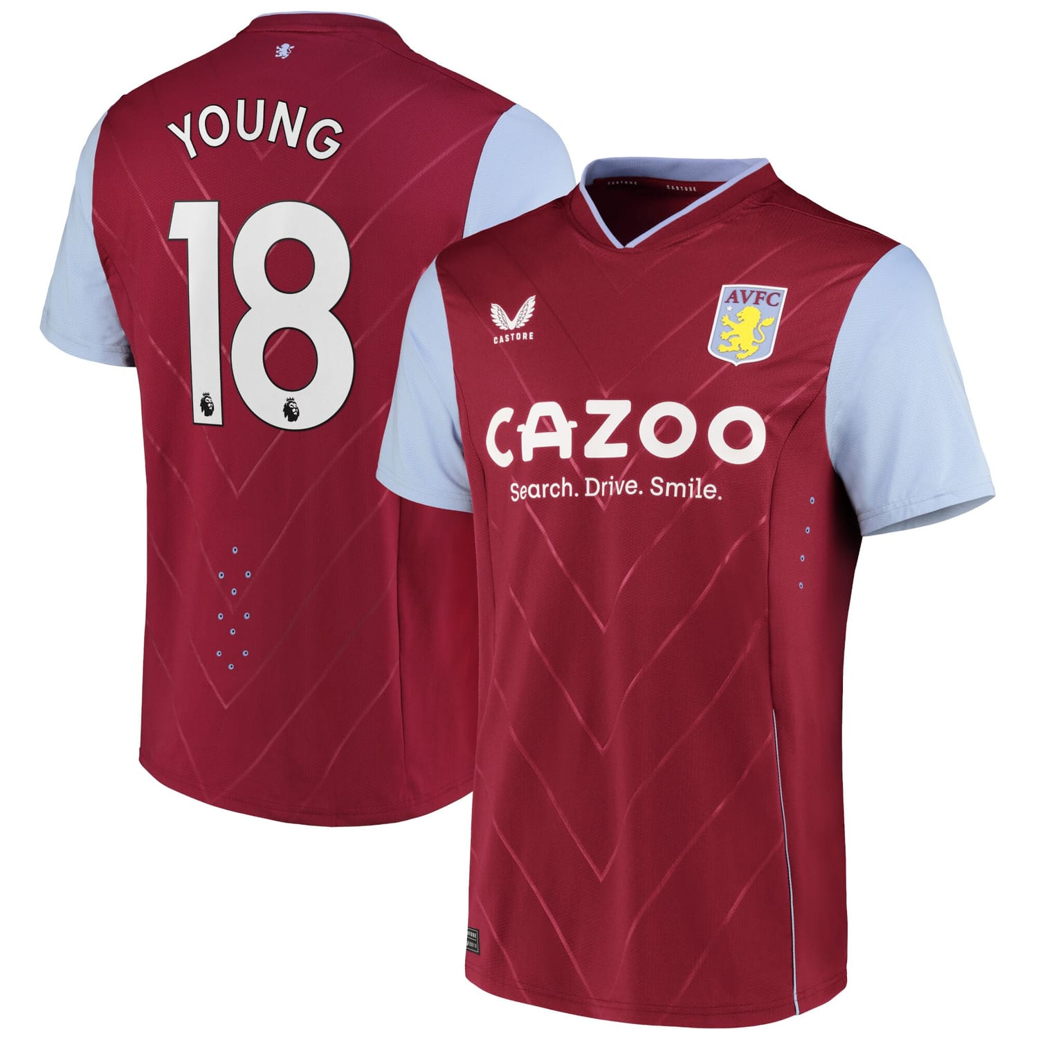 Premier League Ast. Villa Home Pro Jersey Shirt 2022-23 player Ashley Young 18 printing for Men