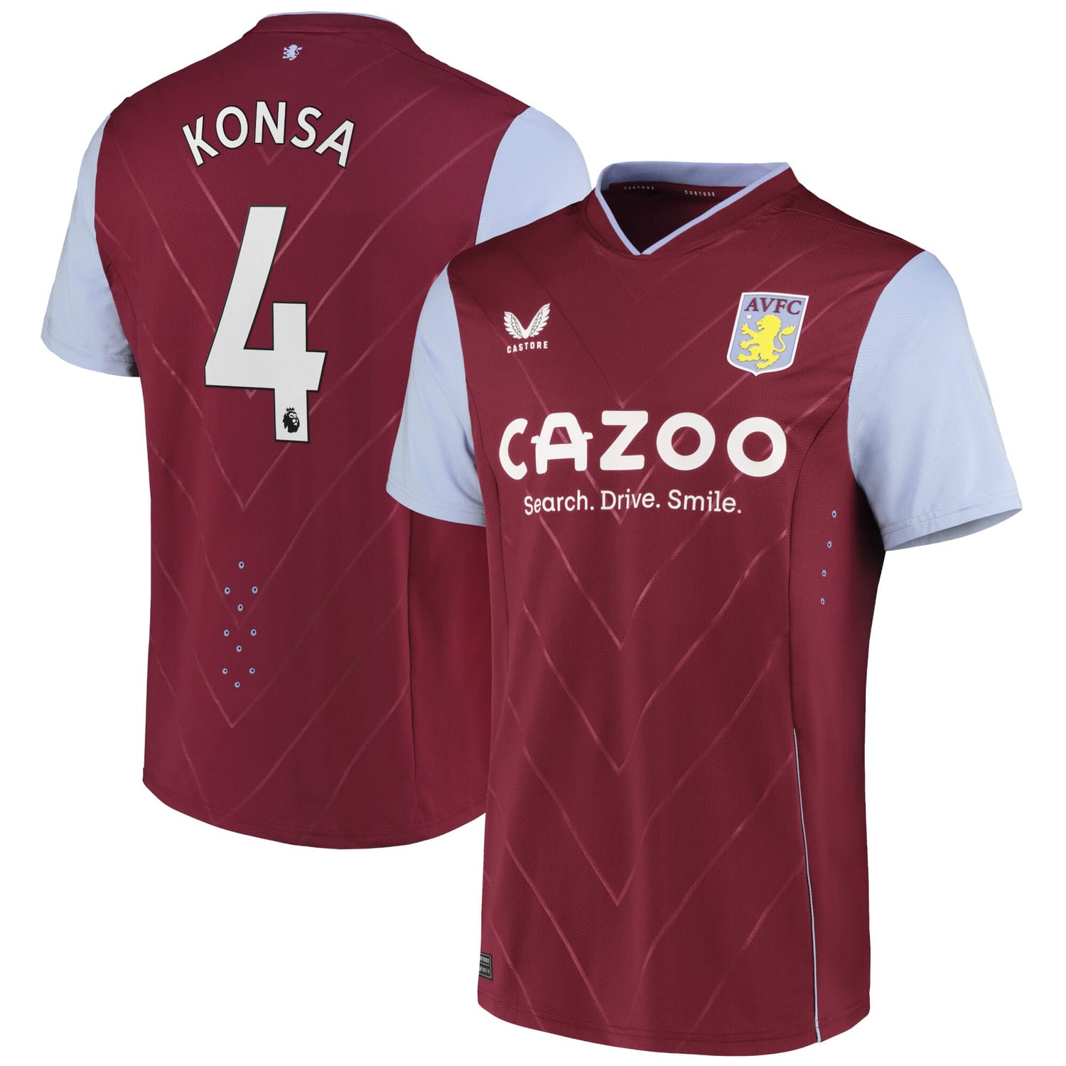 Premier League Ast. Villa Home Pro Jersey Shirt 2022-23 player Ezri Konsa 4 printing for Men