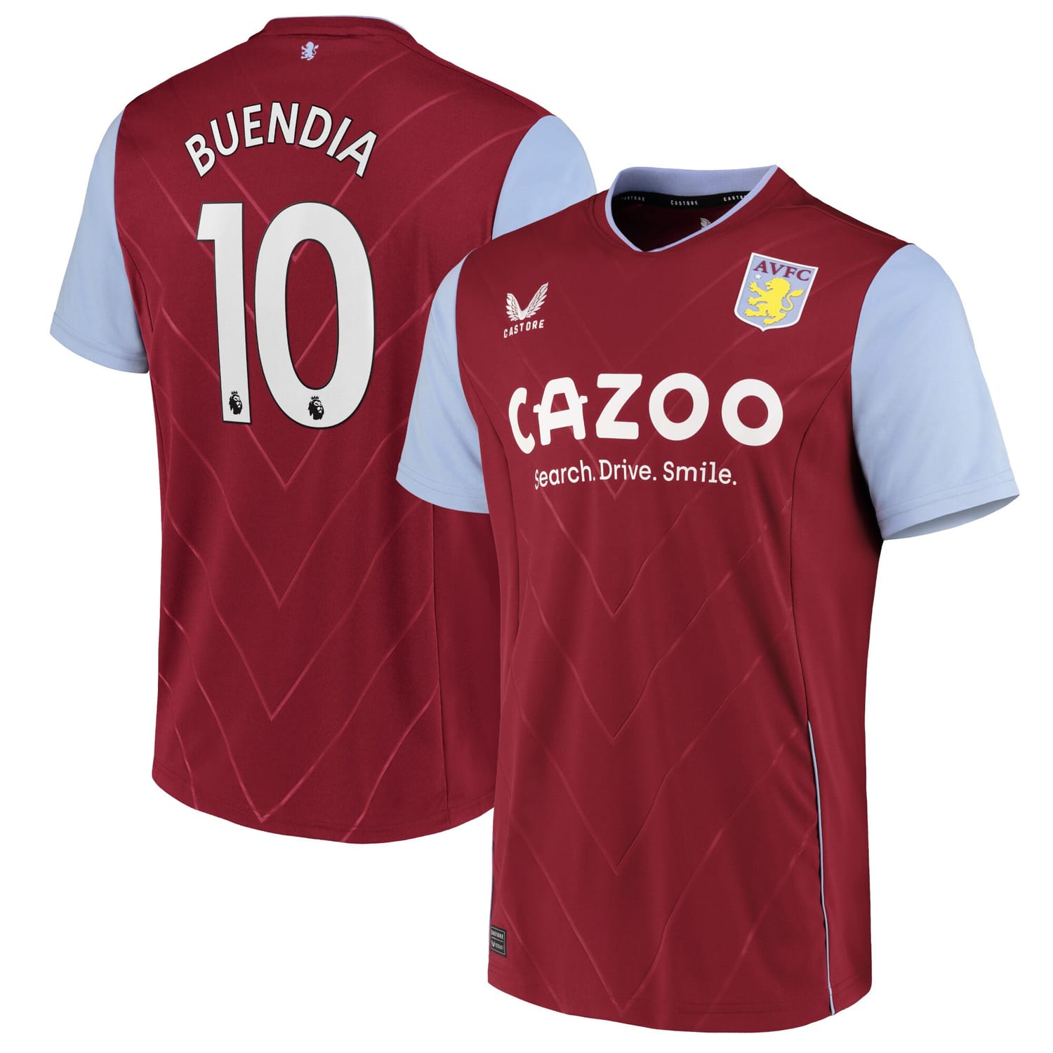 Premier League Ast. Villa Home Jersey Shirt 2022-23 player Emi Buendía 10 printing for Men