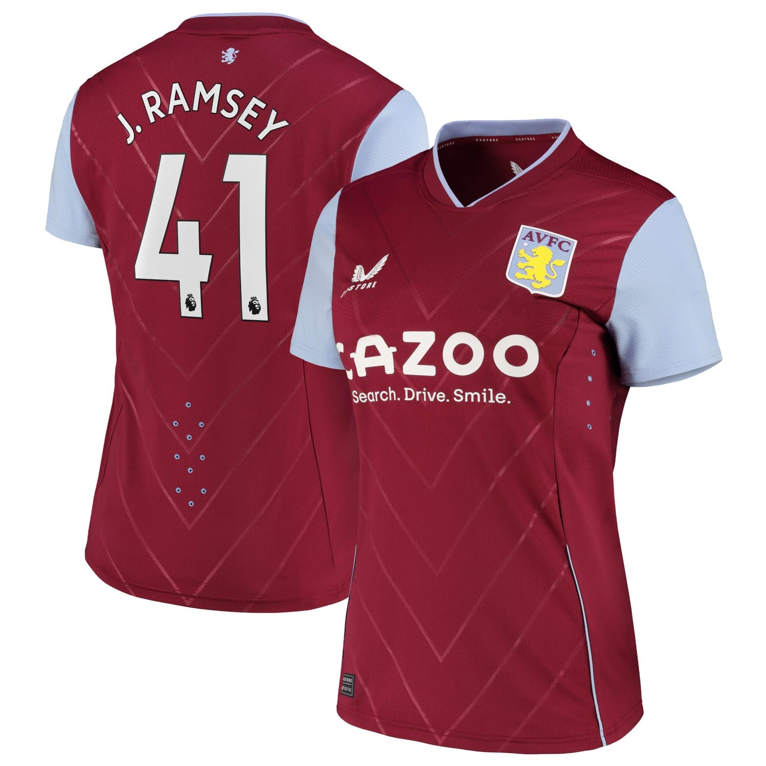 Premier League Ast. Villa Home Pro Jersey Shirt 2022-23 player Jacob Ramsey 41 printing for Women