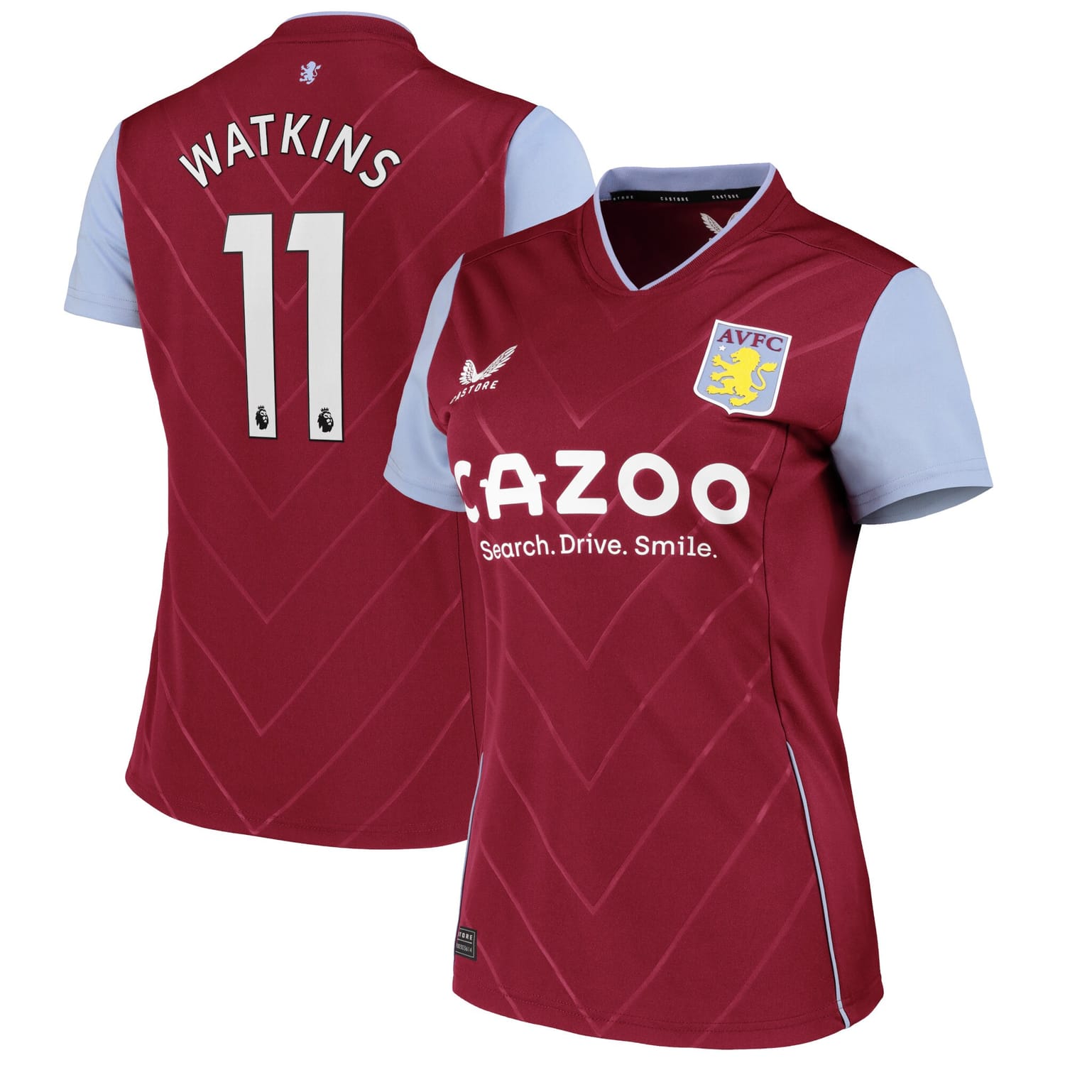 Premier League Ast. Villa Home Jersey Shirt 2022-23 player Ollie Watkins 11 printing for Women