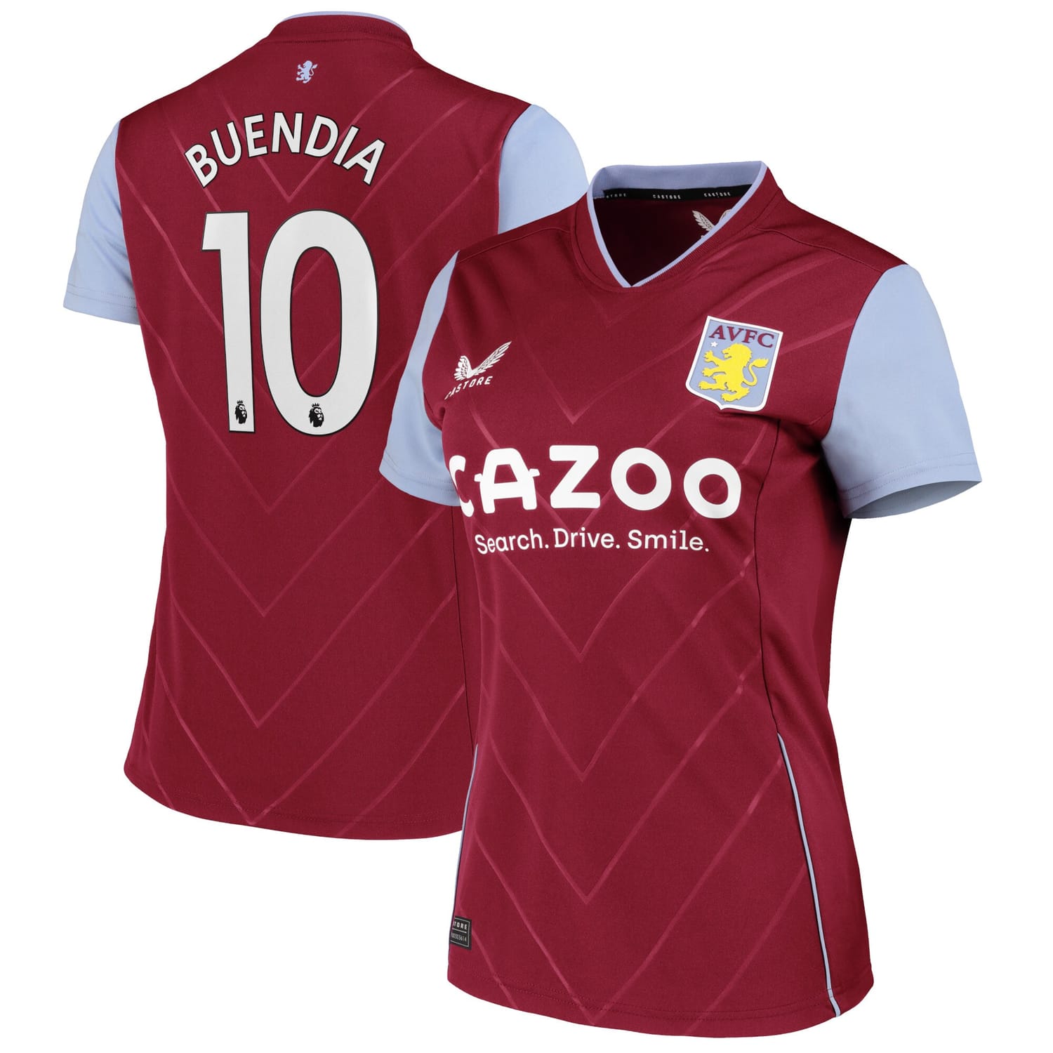 Premier League Ast. Villa Home Jersey Shirt 2022-23 player Emi Buendía 10 printing for Women
