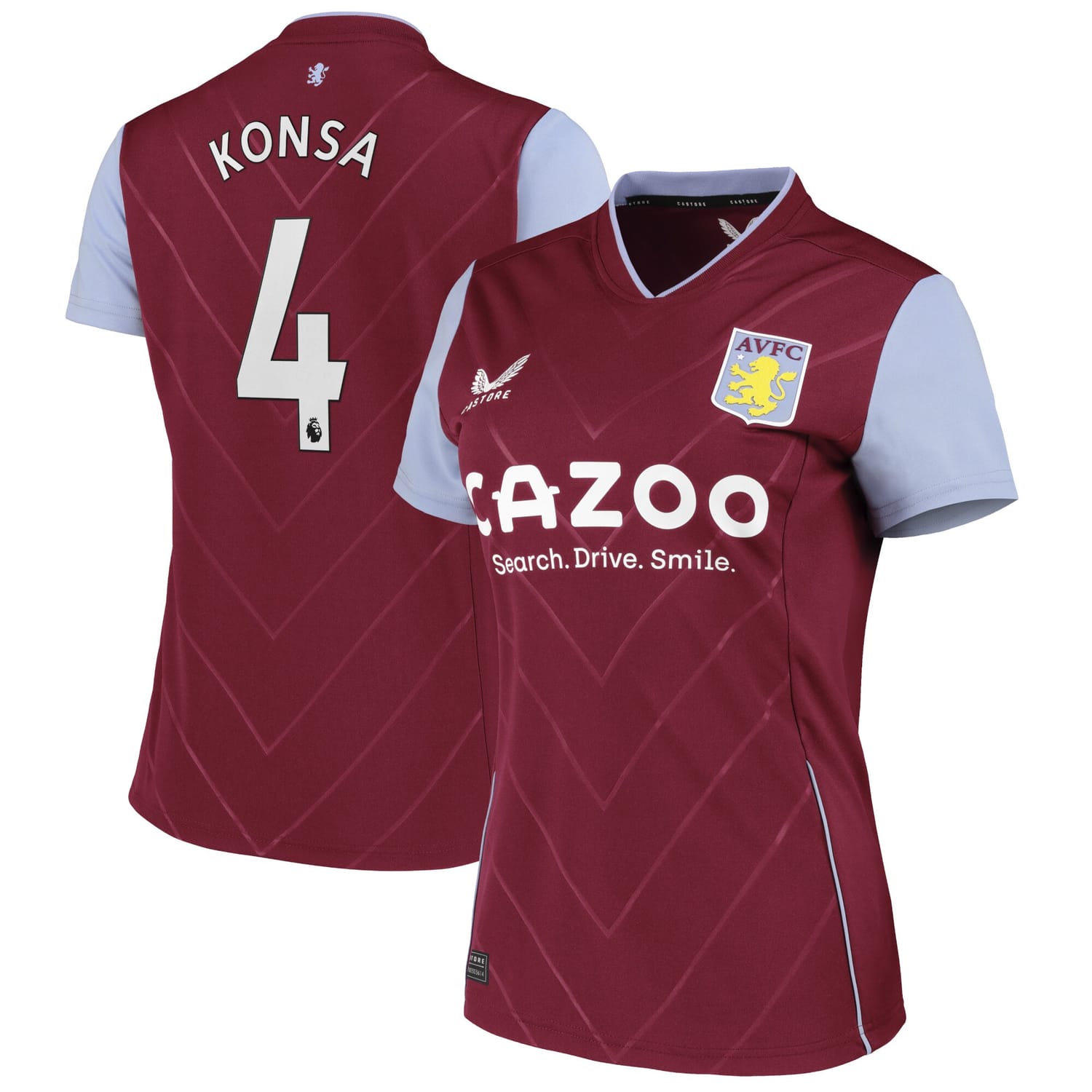 Premier League Aston Villa Home Jersey Shirt 2022-23 player Ezri Konsa 4 printing for Women
