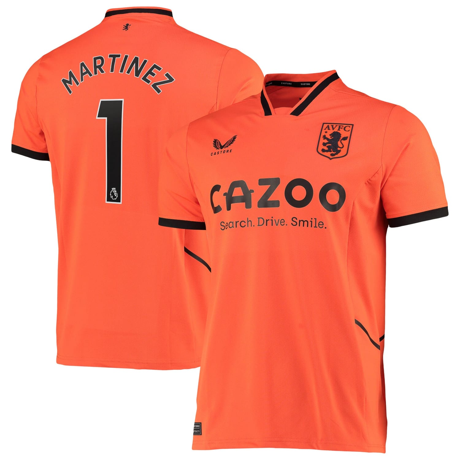 Premier League Ast. Villa Away Goalkeeper Jersey Shirt 2022-23 player Emiliano Martínez 1 printing for Men