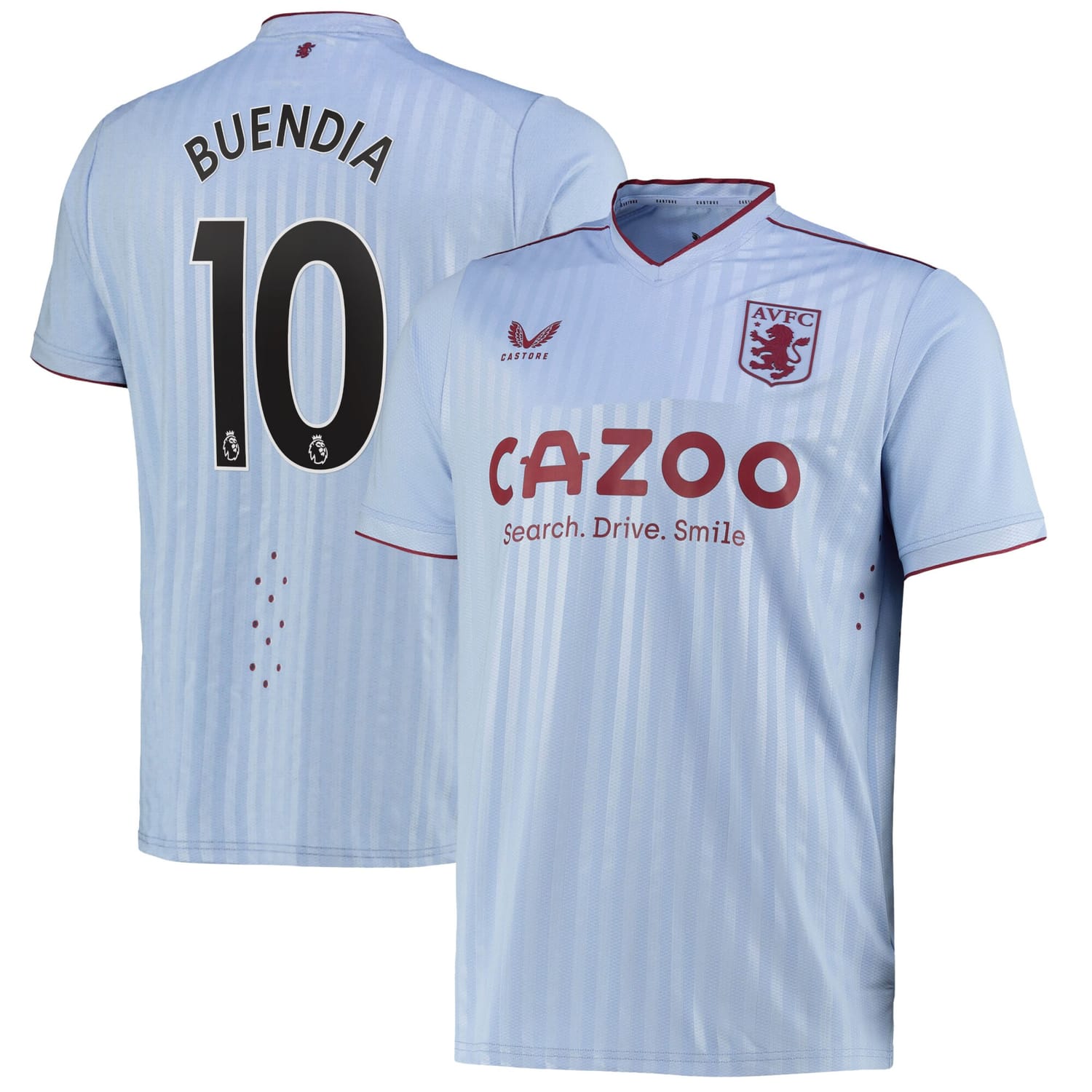 Premier League Ast. Villa Away Pro Jersey Shirt 2022-23 player Emi Buendía 10 printing for Men