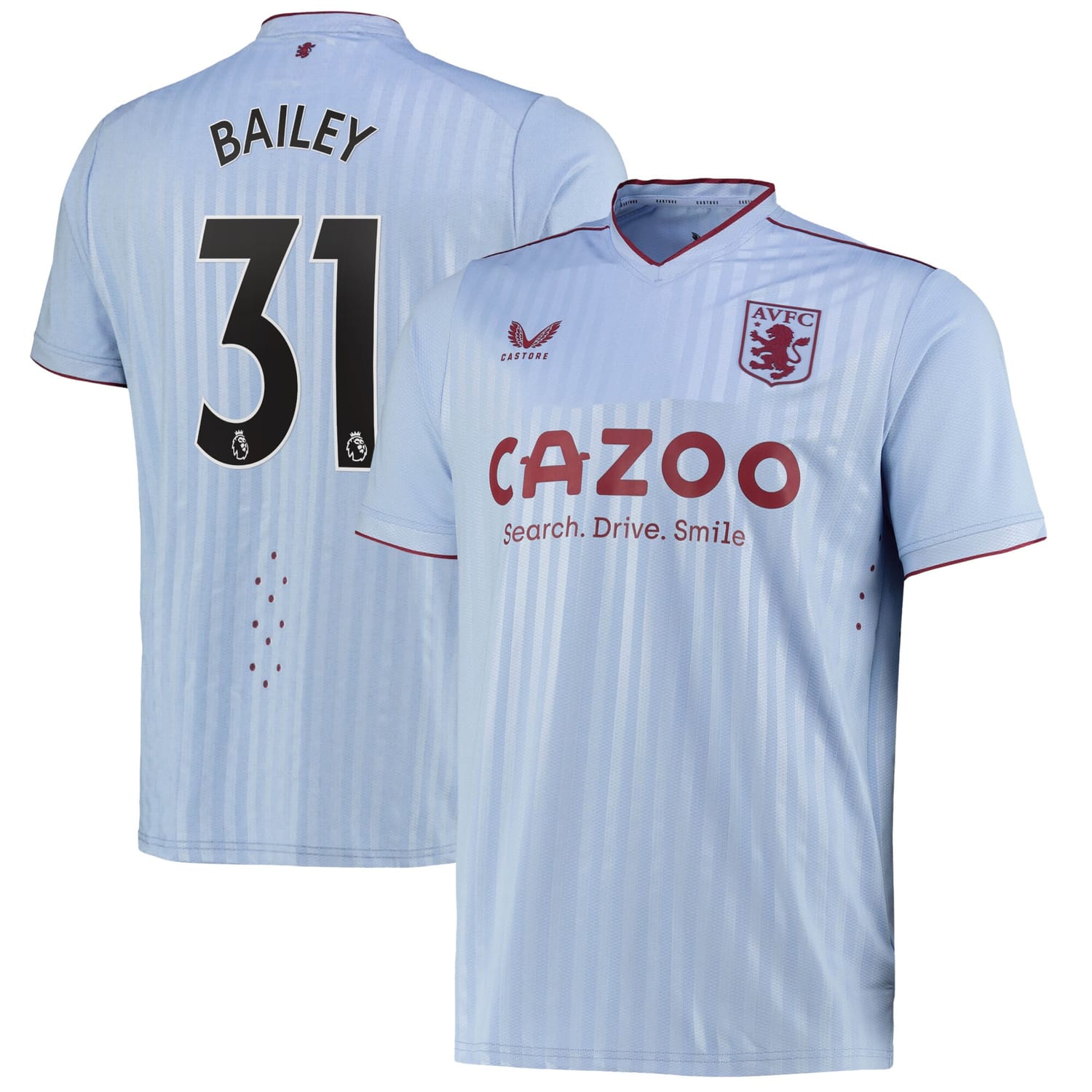 Premier League Ast. Villa Away Pro Jersey Shirt 2022-23 player Leon Bailey 31 printing for Men