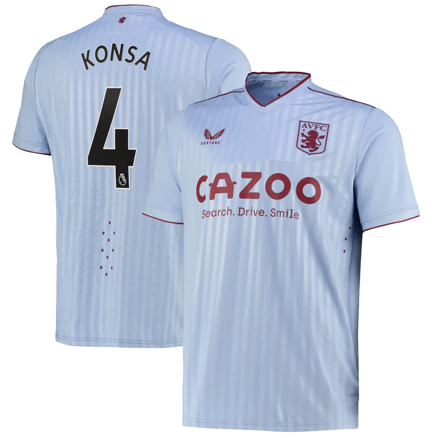 Premier League Ast. Villa Away Pro Jersey Shirt 2022-23 player Ezri Konsa 4 printing for Men