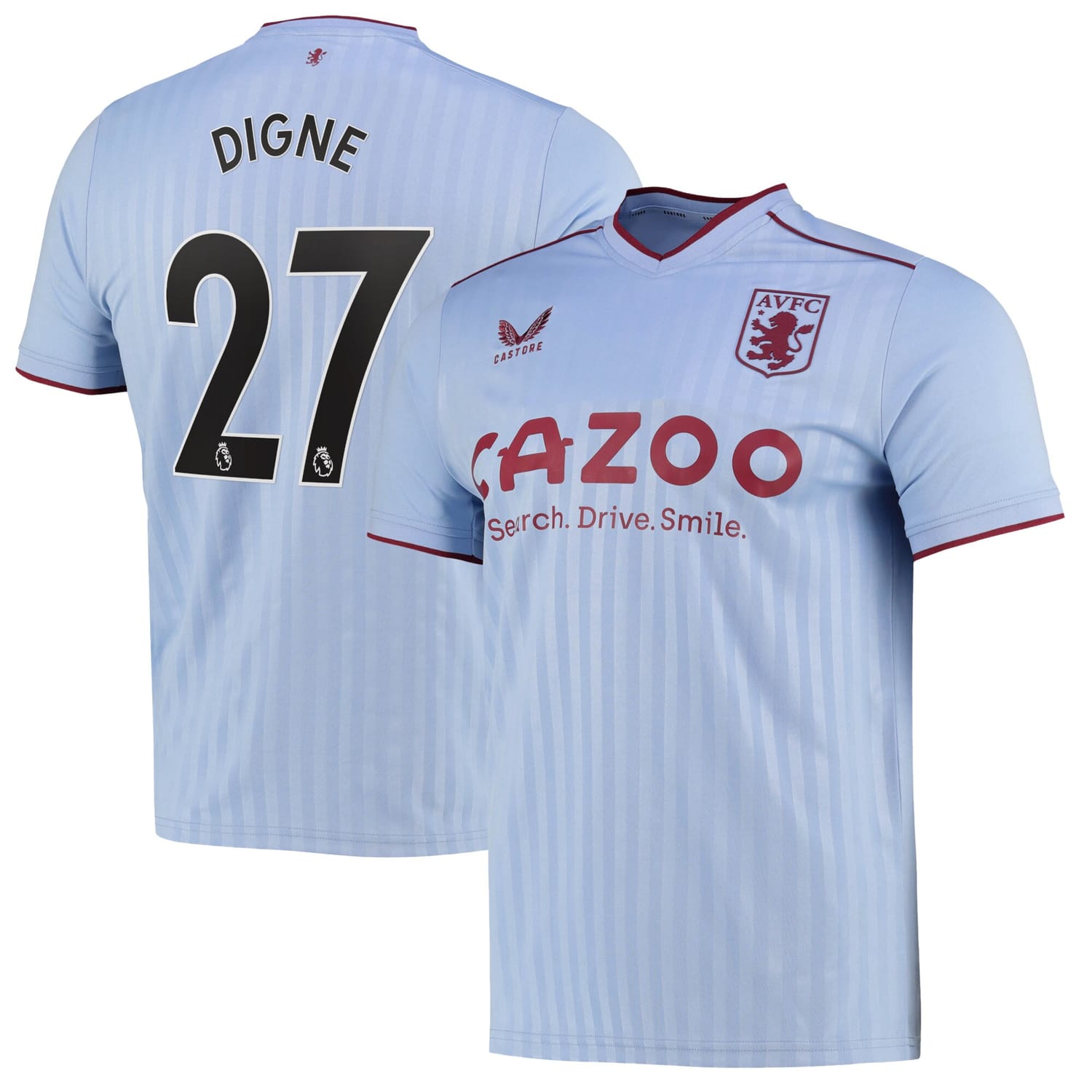 Premier League Ast. Villa Away Jersey Shirt 2022-23 player Lucas Digne 27 printing for Men