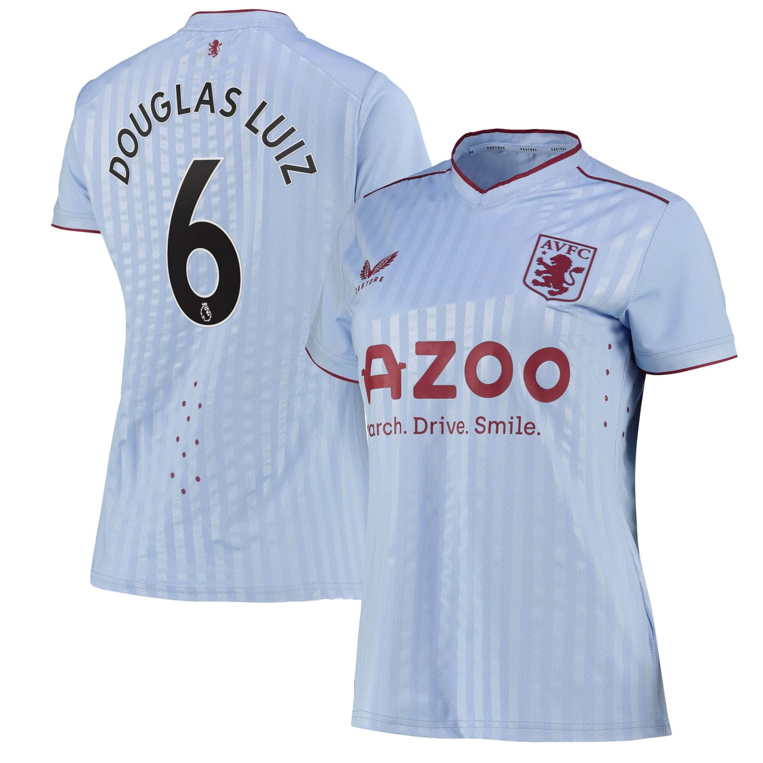 Premier League Ast. Villa Away Pro Jersey Shirt 2022-23 player DG Luiz 6 printing for Women