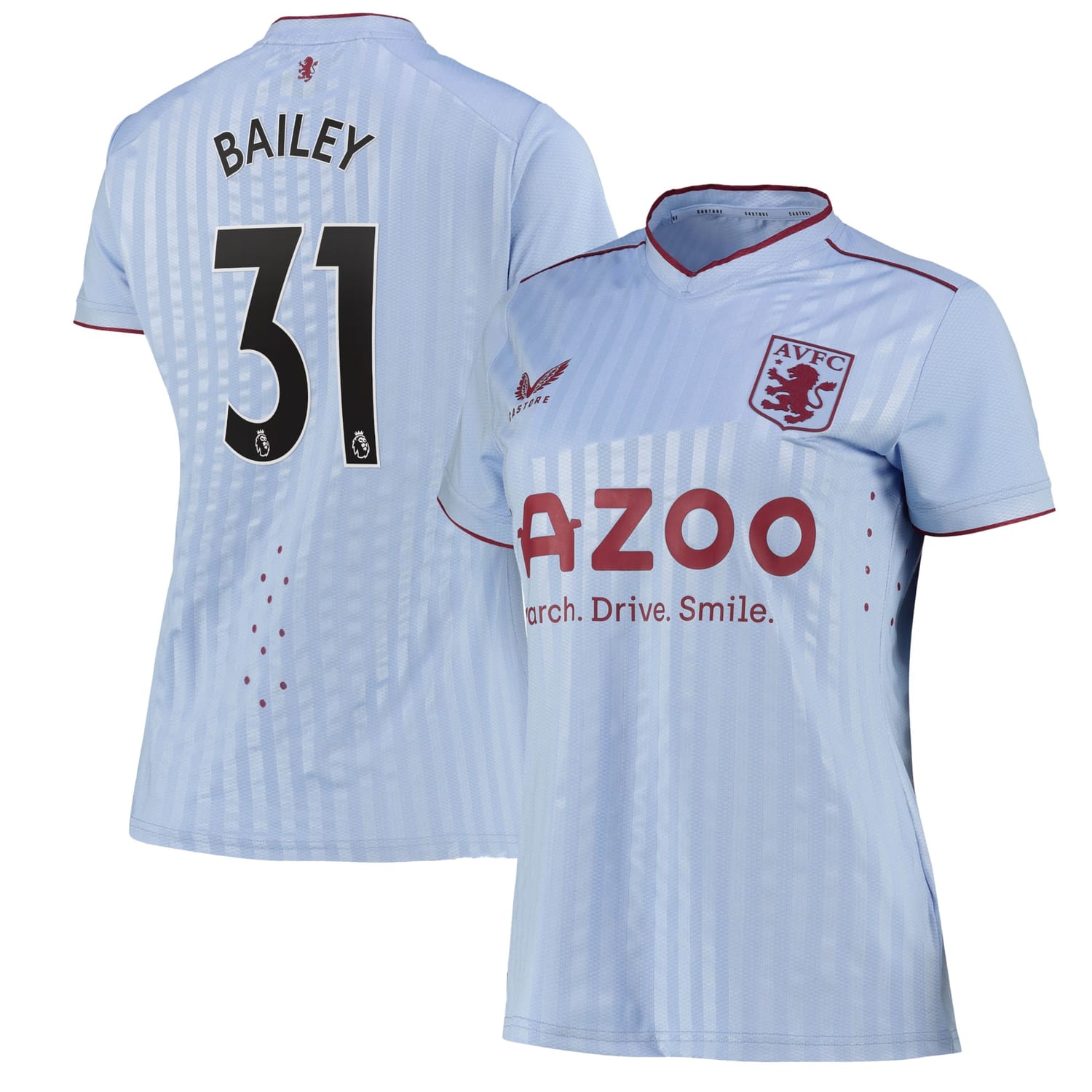 Premier League Ast. Villa Away Pro Jersey Shirt 2022-23 player Leon Bailey 31 printing for Women