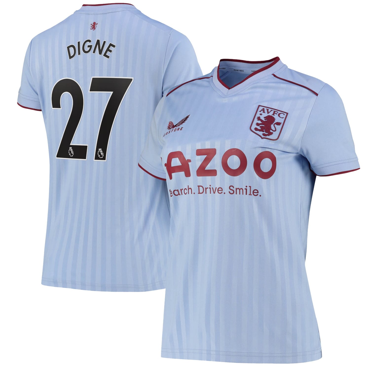 Premier League Ast. Villa Away Jersey Shirt 2022-23 player Lucas Digne 27 printing for Women