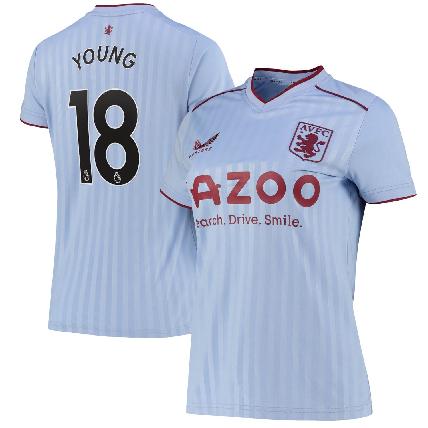 Premier League Ast. Villa Away Jersey Shirt 2022-23 player Ashley Young 18 printing for Women