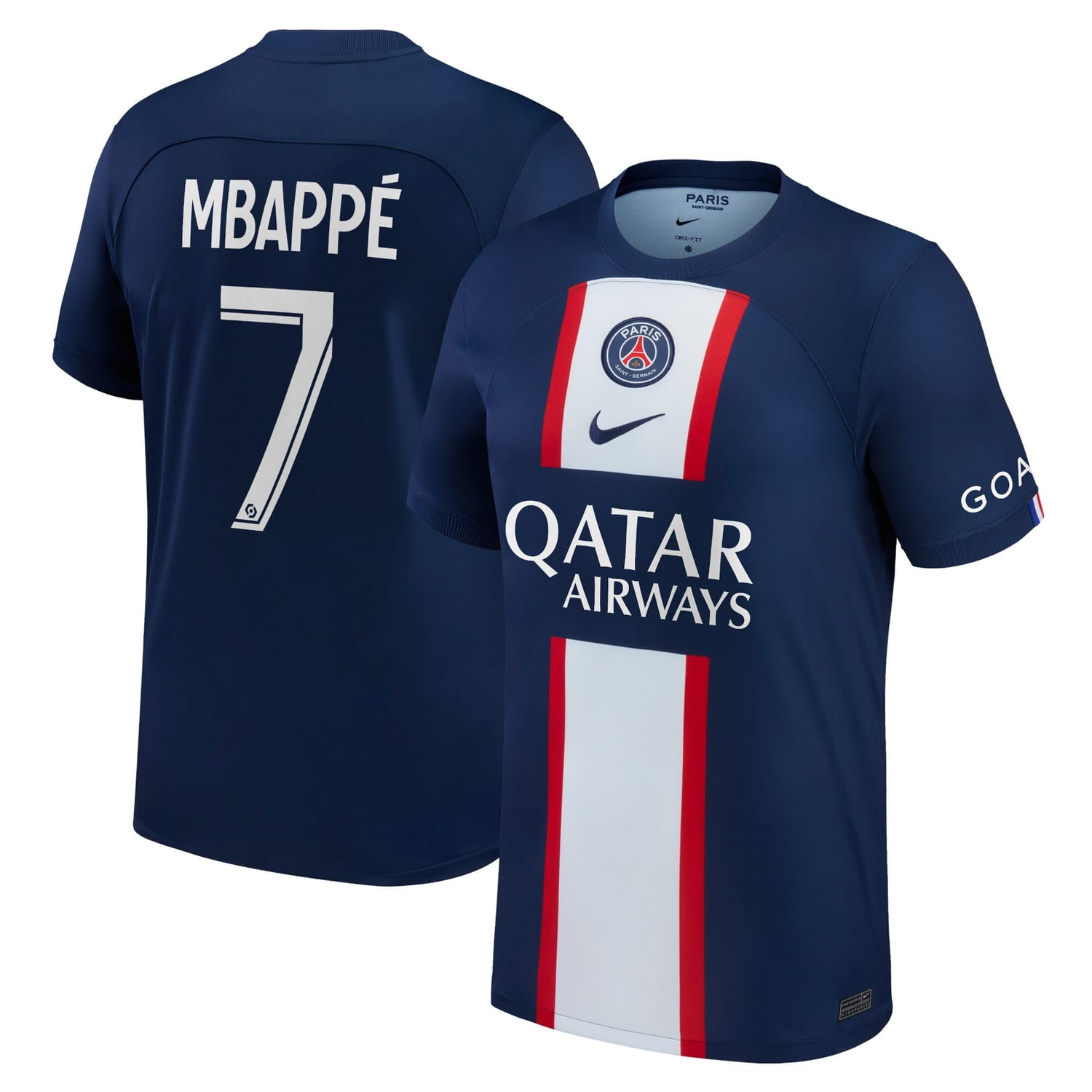 Ligue 1 Paris Saint-Germain Home Jersey Shirt 2022-23 player Kylian Mbappe 7 printing for Men