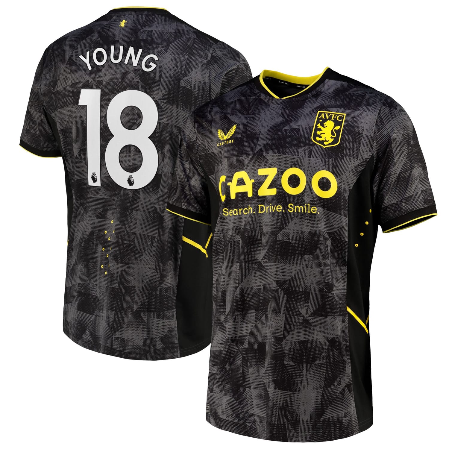 Premier League Ast. Villa Third Pro Jersey Shirt 2022-23 player Ashley Young 18 printing for Men