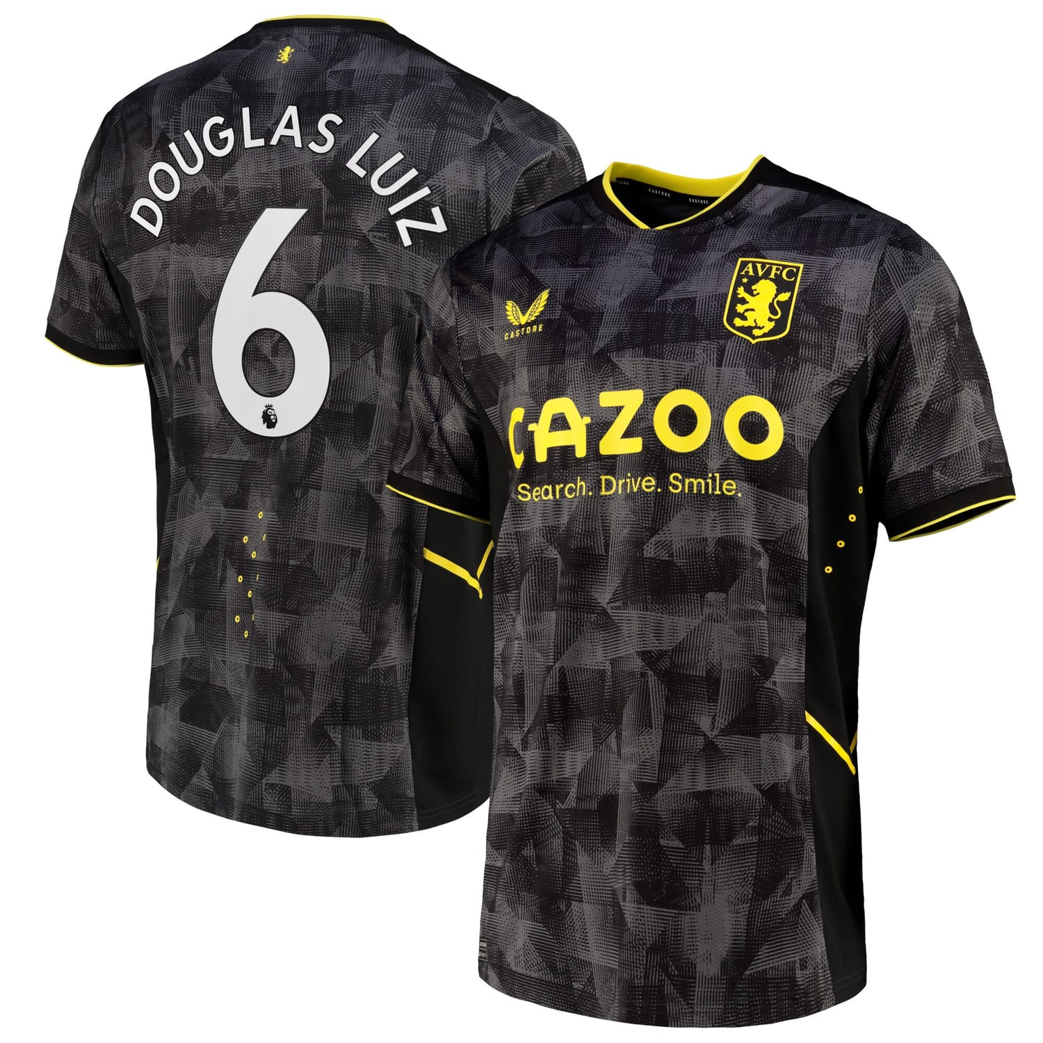 Premier League Ast. Villa Third Pro Jersey Shirt 2022-23 player DG Luiz 6 printing for Men
