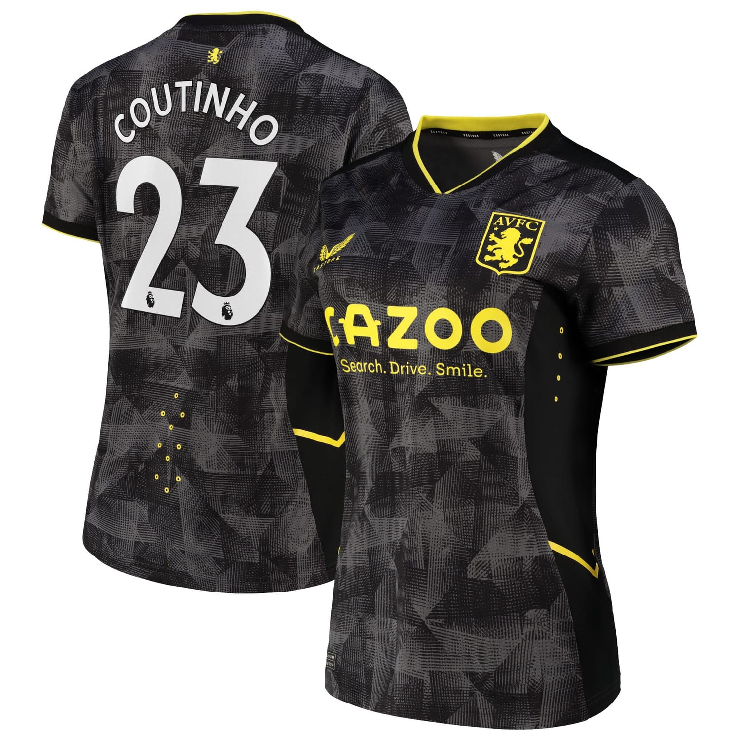 Premier League Ast. Villa Third Pro Jersey Shirt 2022-23 player Philippe Coutinho 23 printing for Women