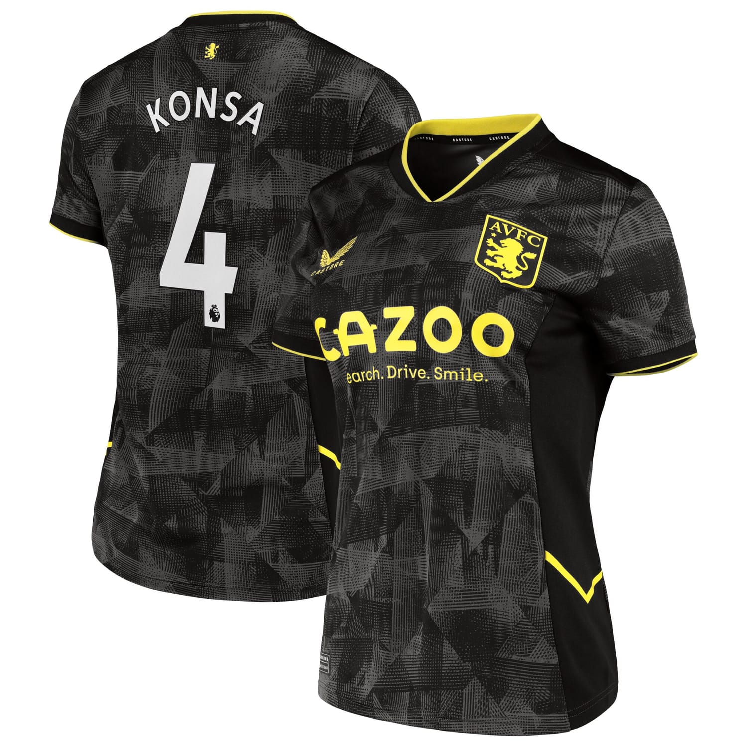 Premier League Aston Villa Third Jersey Shirt 2022-23 player Ezri Konsa 4 printing for Women