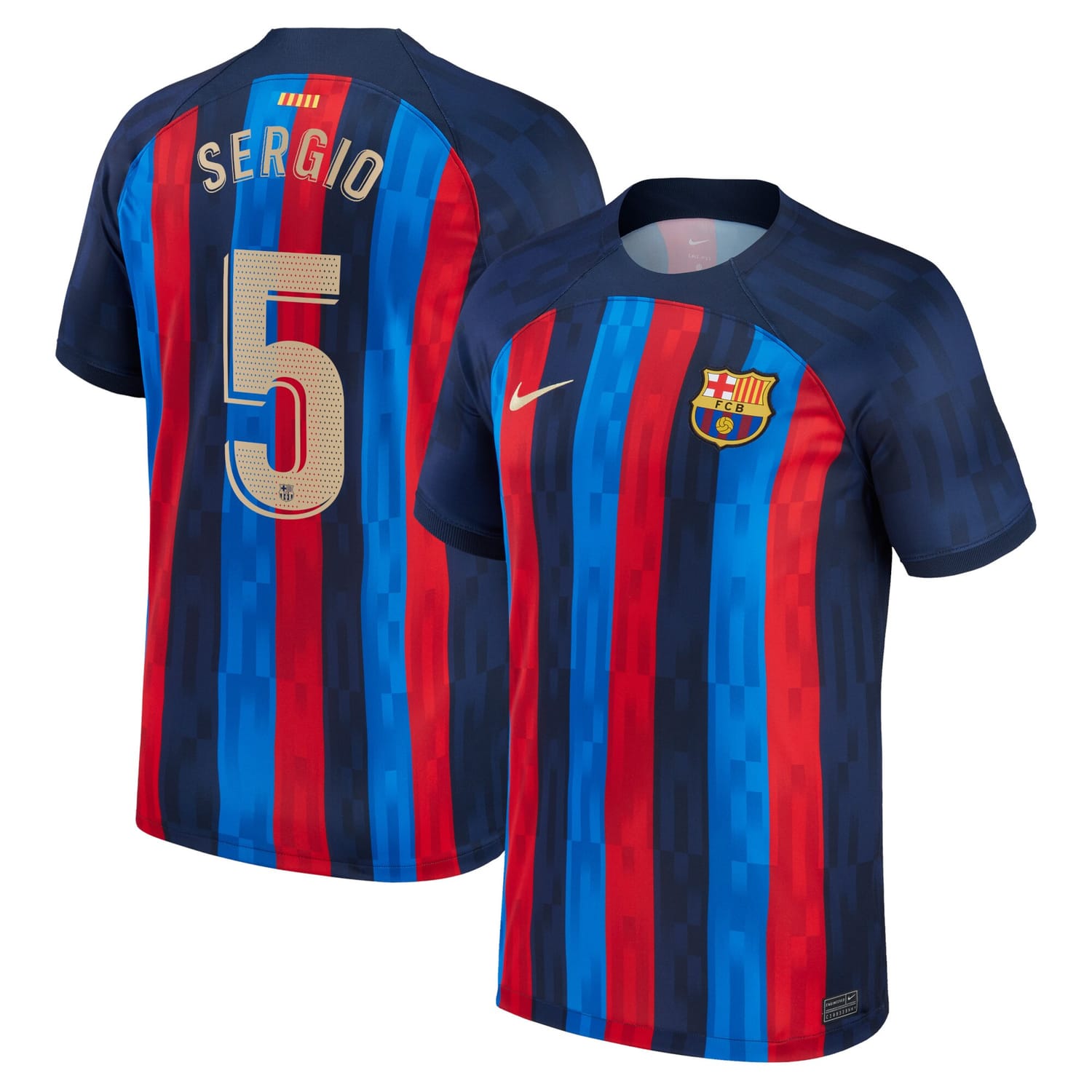 La Liga Barcelona Home Jersey Shirt 2022-23 player Sergio Busquets Burgos 5 printing for Men