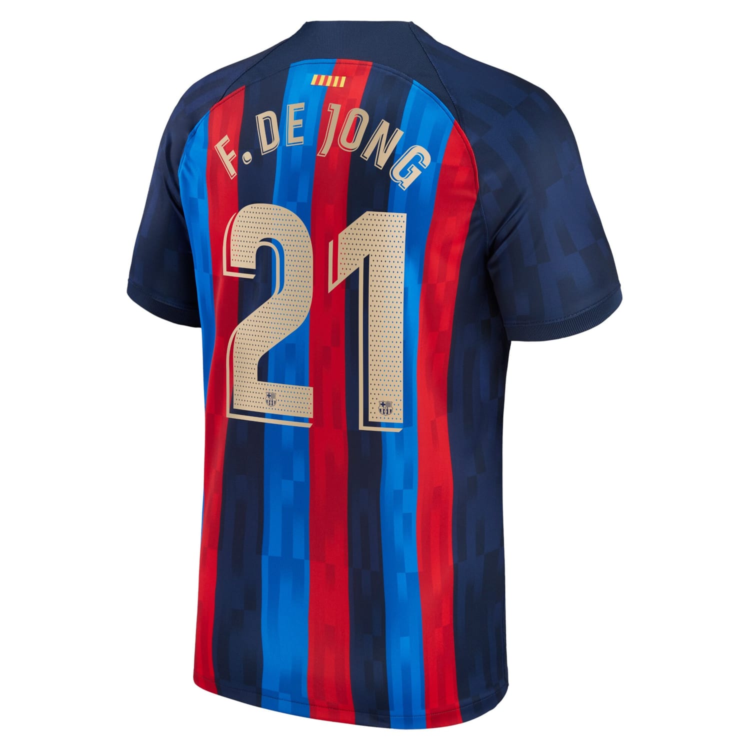 La Liga Barcelona Home Jersey Shirt 2022-23 player F. De Jong 21 printing for Men