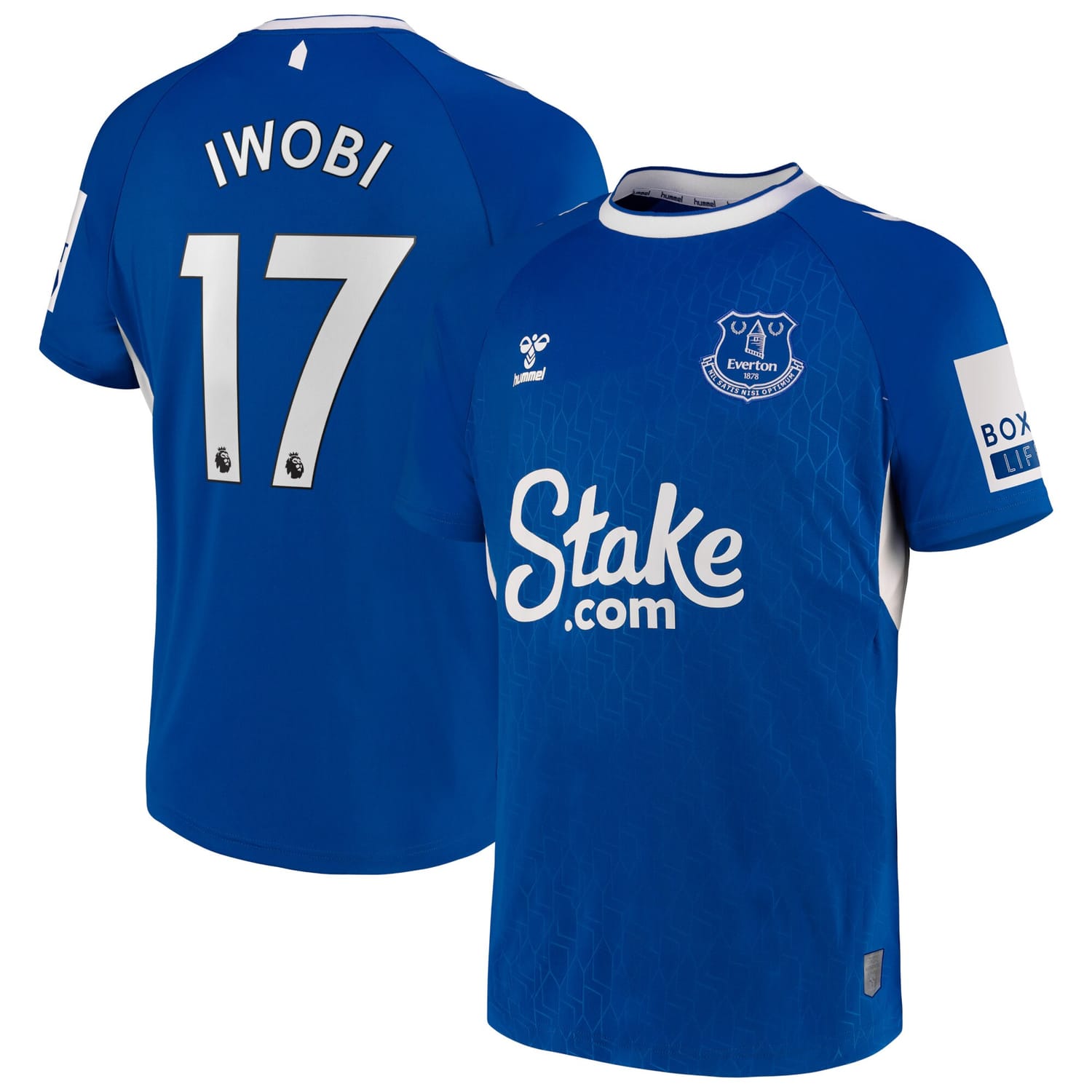 Premier League Everton Home Jersey Shirt 2022-23 player Alex Iwobi 17 printing for Men