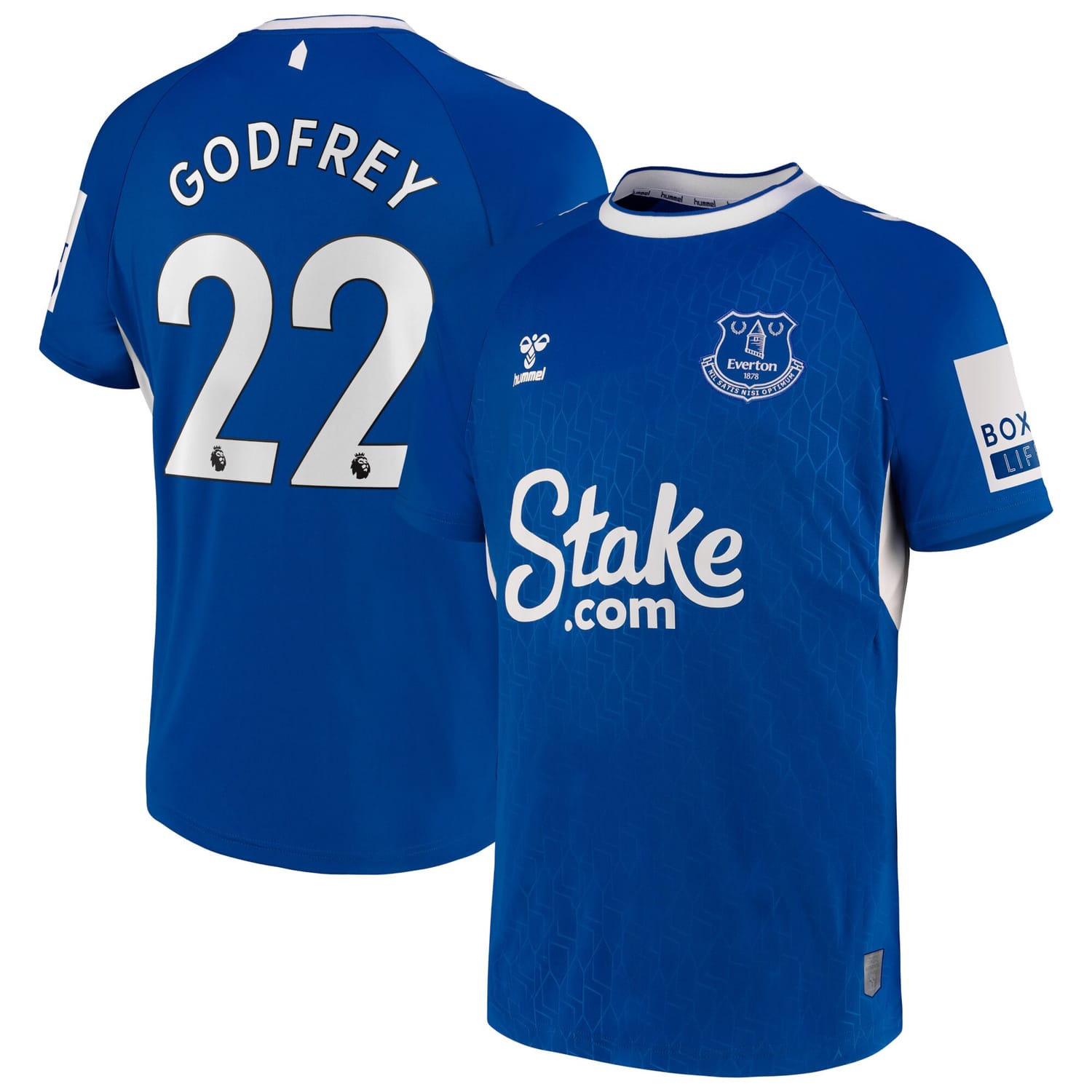 Premier League Everton Home Jersey Shirt 2022-23 player Ben Godfrey 22 printing for Men