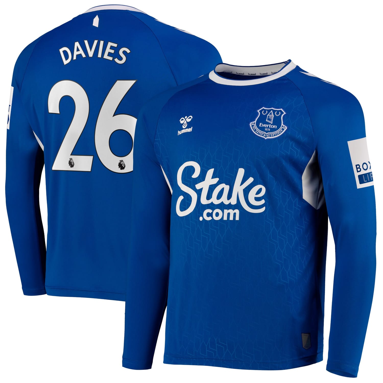 Premier League Everton Home Jersey Shirt Long Sleeve 2022-23 player Tom Davies 26 printing for Men