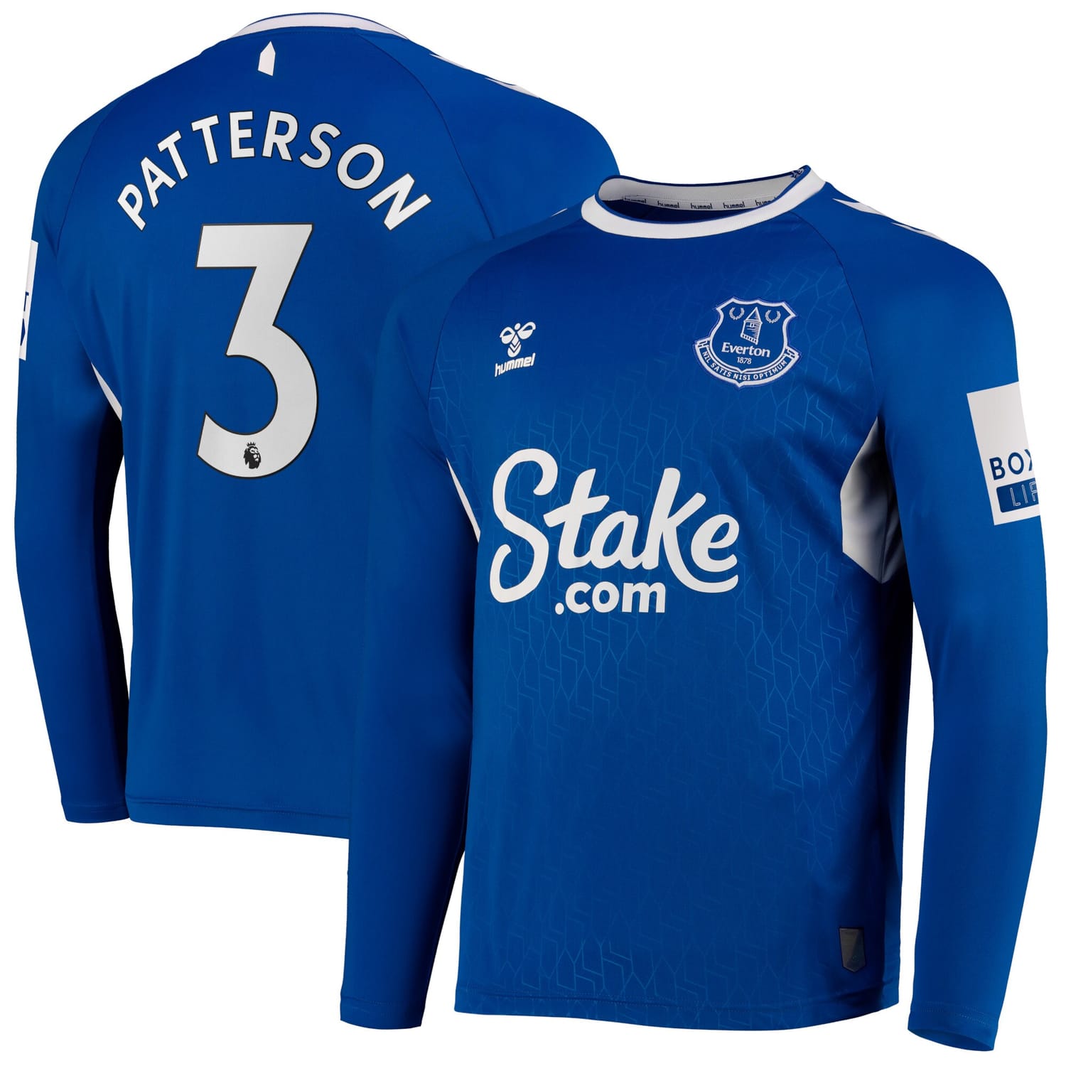 Premier League Everton Home Jersey Shirt Long Sleeve 2022-23 player Nathan Patterson 3 printing for Men