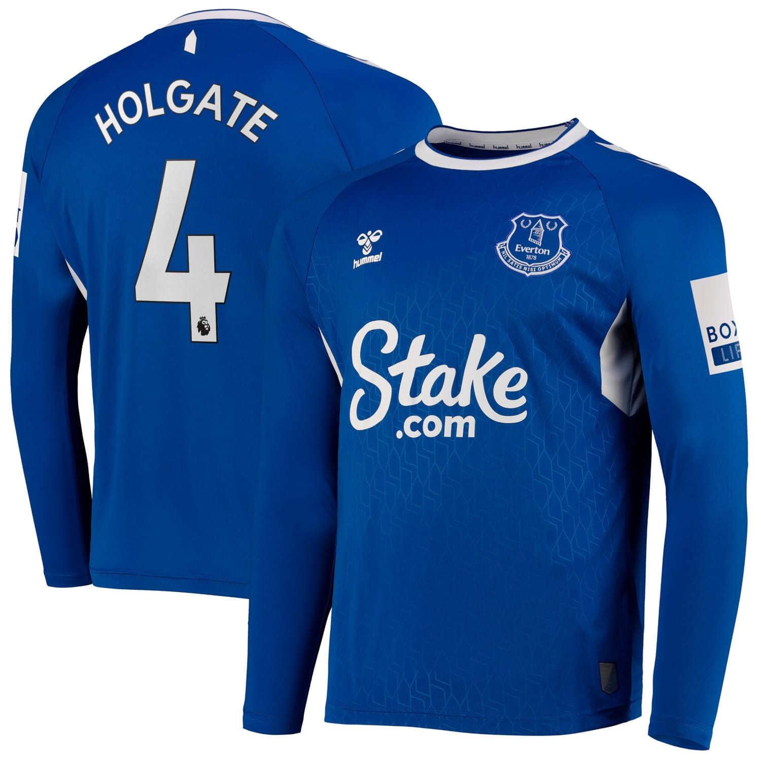 Premier League Everton Home Jersey Shirt Long Sleeve 2022-23 player Mason Holgate 4 printing for Men
