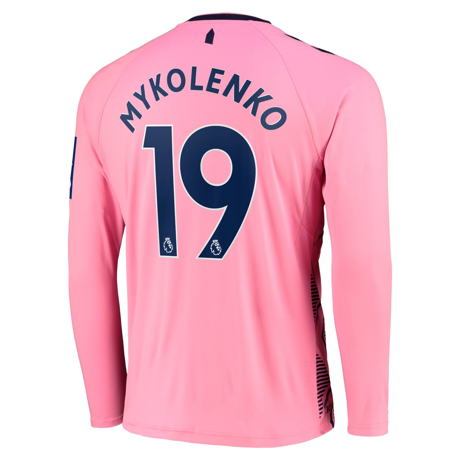 Premier League Everton Away Jersey Shirt Long Sleeve 2022-23 player Vitalii Mykolenko 19 printing for Men