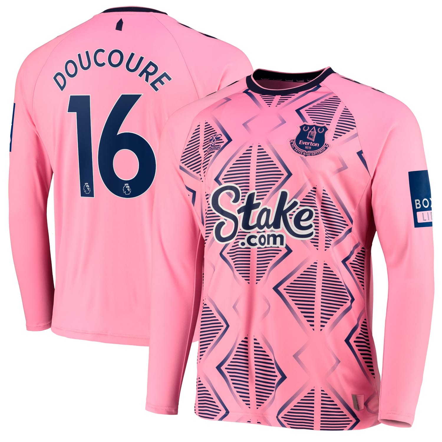 Premier League Everton Away Jersey Shirt Long Sleeve 2022-23 player Abdoulaye Doucouré 16 printing for Men