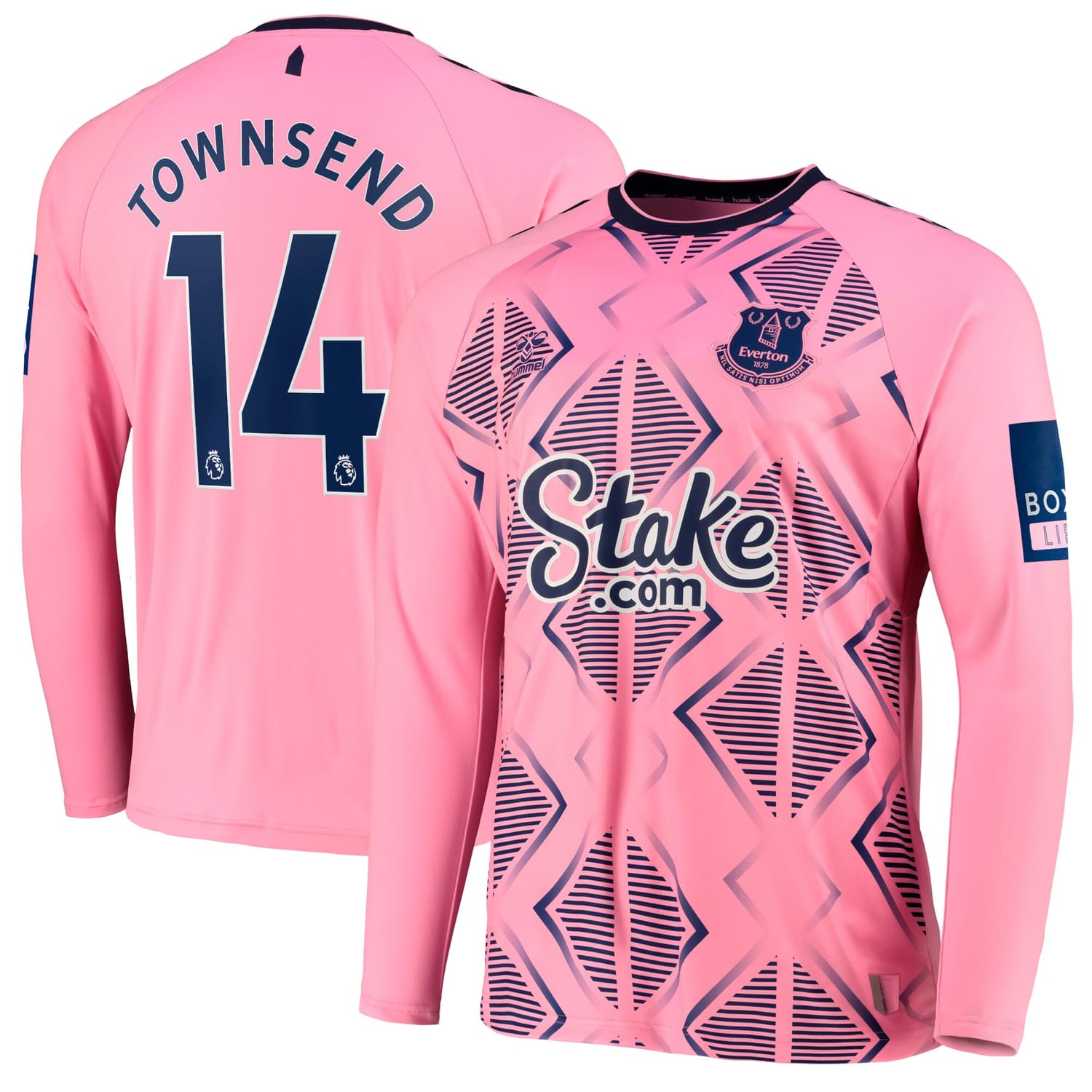 Premier League Everton Away Jersey Shirt Long Sleeve 2022-23 player Andros Townsend 14 printing for Men