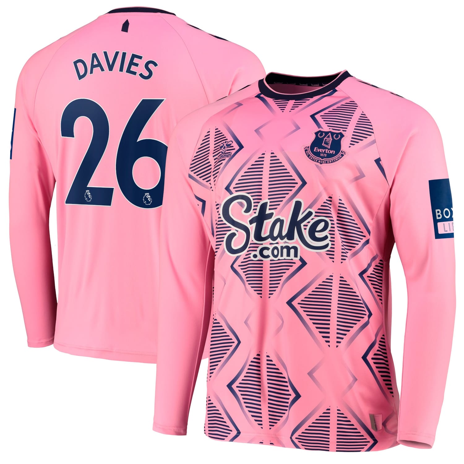 Premier League Everton Away Jersey Shirt Long Sleeve 2022-23 player Tom Davies 26 printing for Men