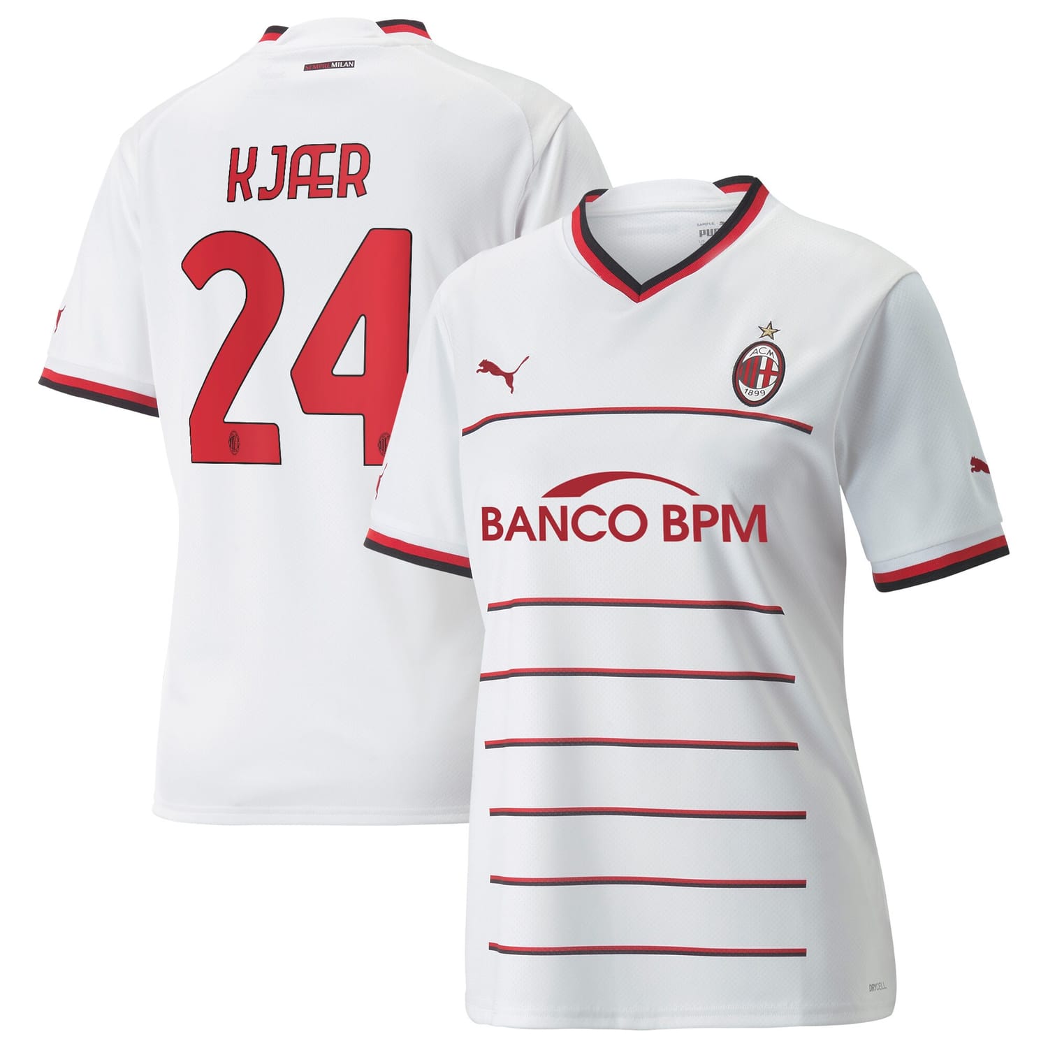 Serie A AC Milan Away Jersey Shirt 2022-23 player Simon Kjær 24 printing for Women