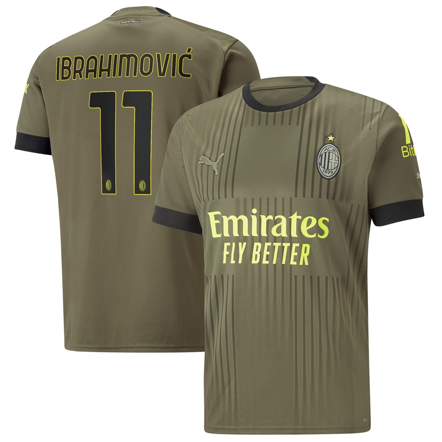 Serie A AC Milan Third Jersey Shirt 2022-23 player Zlatan Ibrahimovic 11 printing for Men