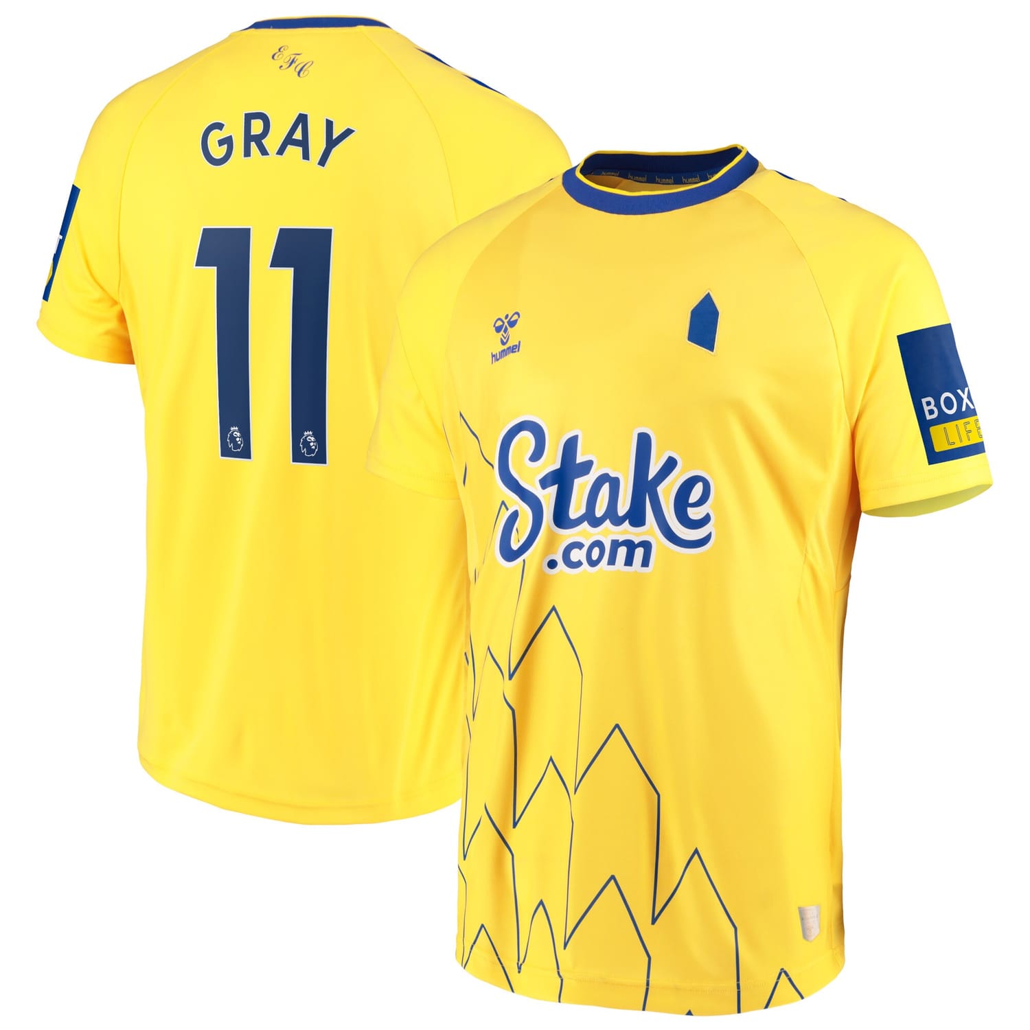 Premier League Everton Third Jersey Shirt 2022-23 player Demarai Gray 11 printing for Men