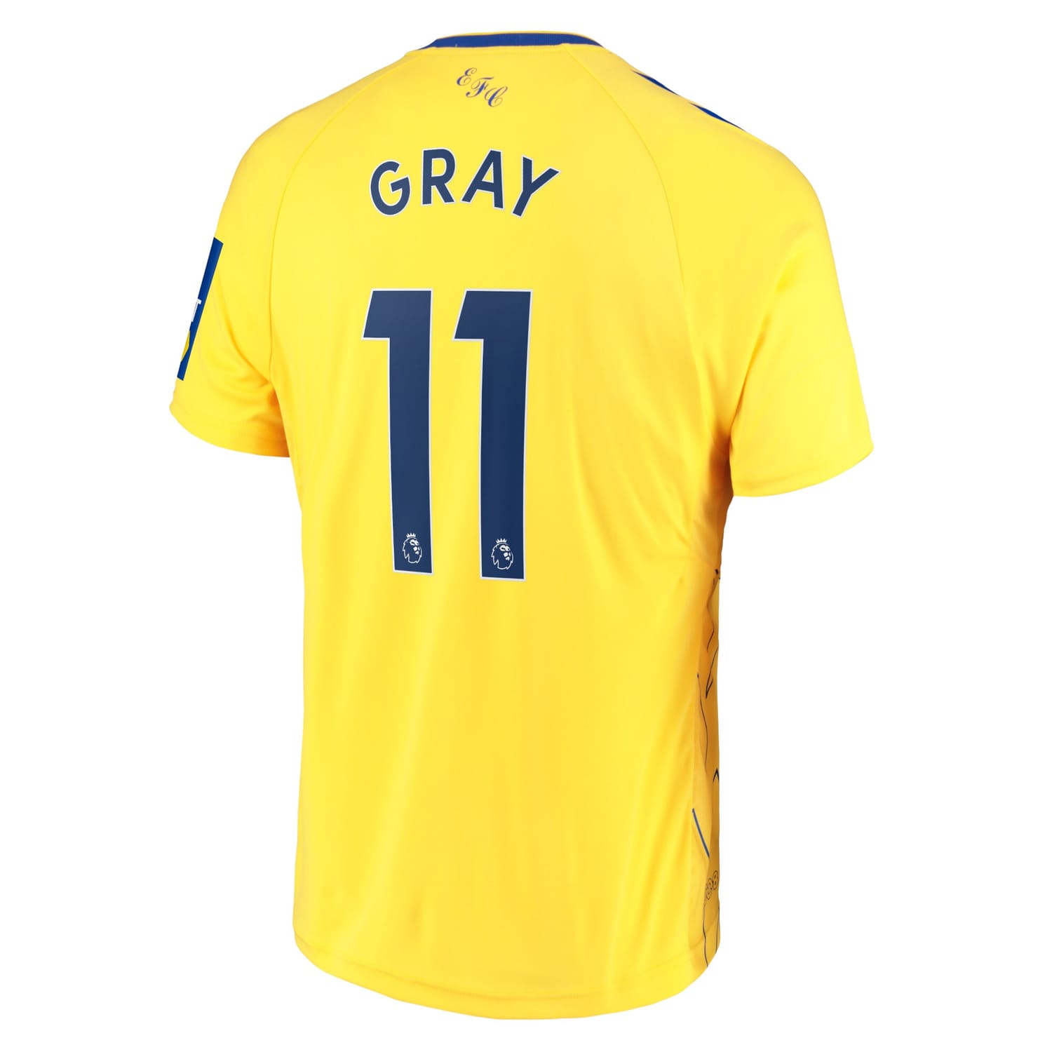 Premier League Everton Third Jersey Shirt 2022-23 player Demarai Gray 11 printing for Men
