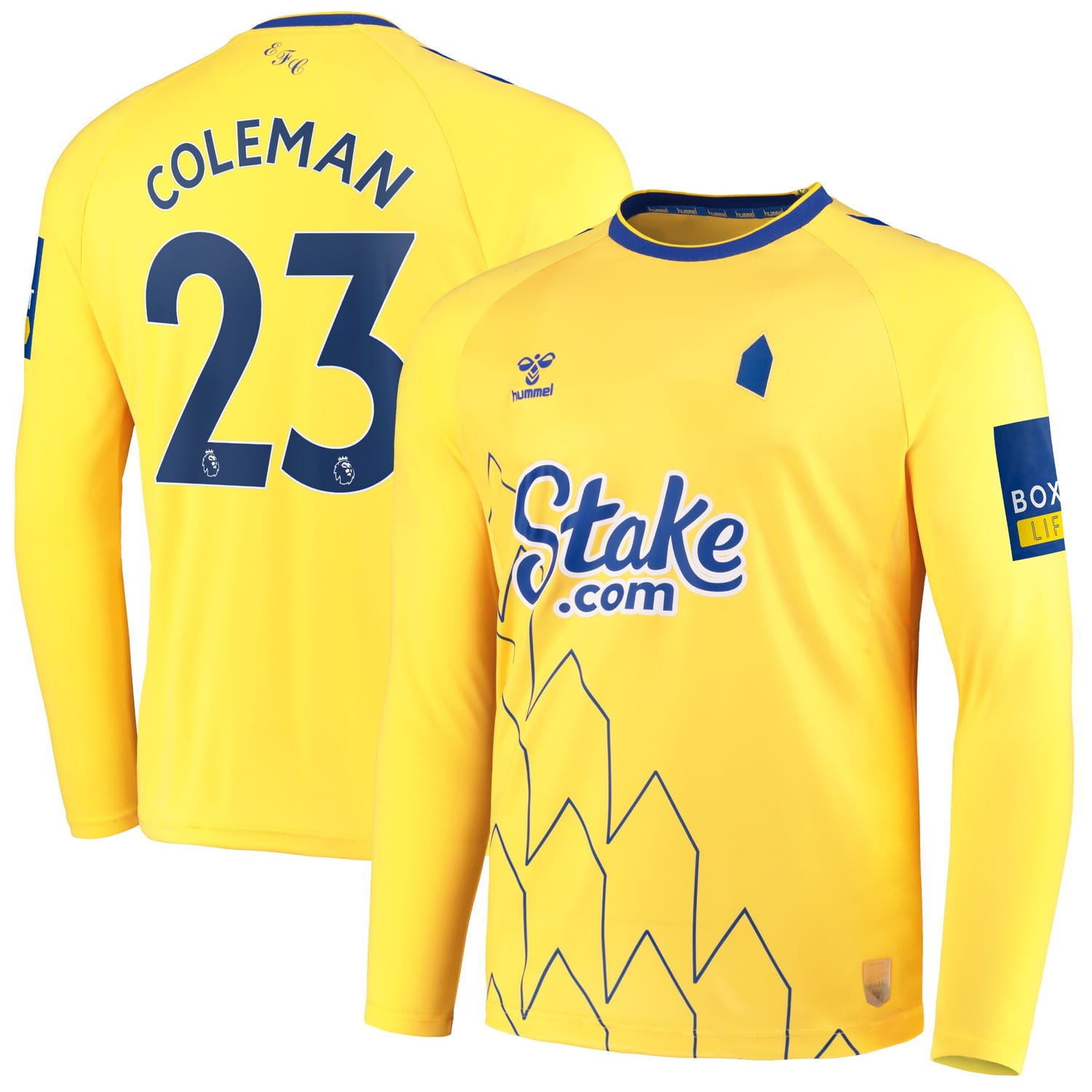 Premier League Everton Third Jersey Shirt Long Sleeve 2022-23 player Seamus Coleman 23 printing for Men