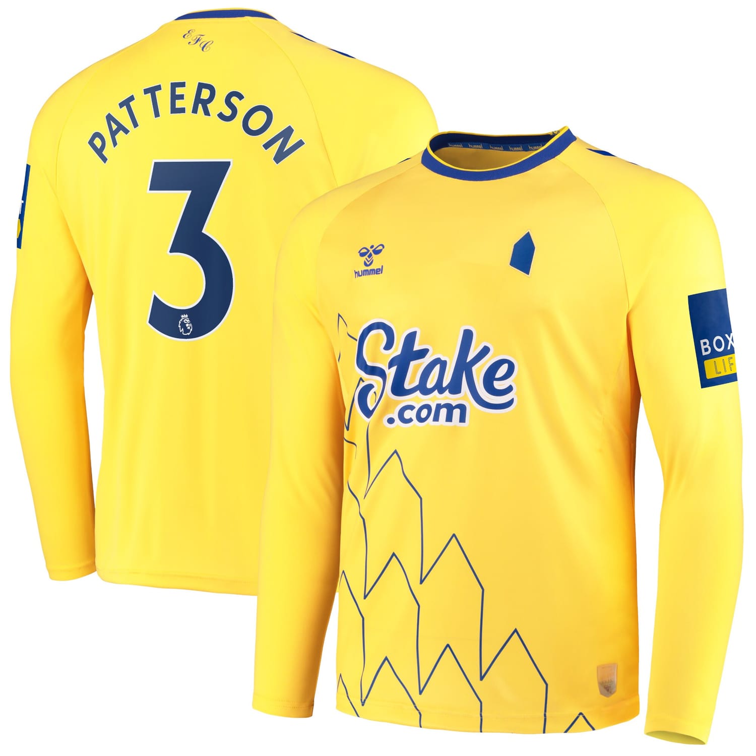 Premier League Everton Third Jersey Shirt Long Sleeve 2022-23 player Nathan Patterson 3 printing for Men