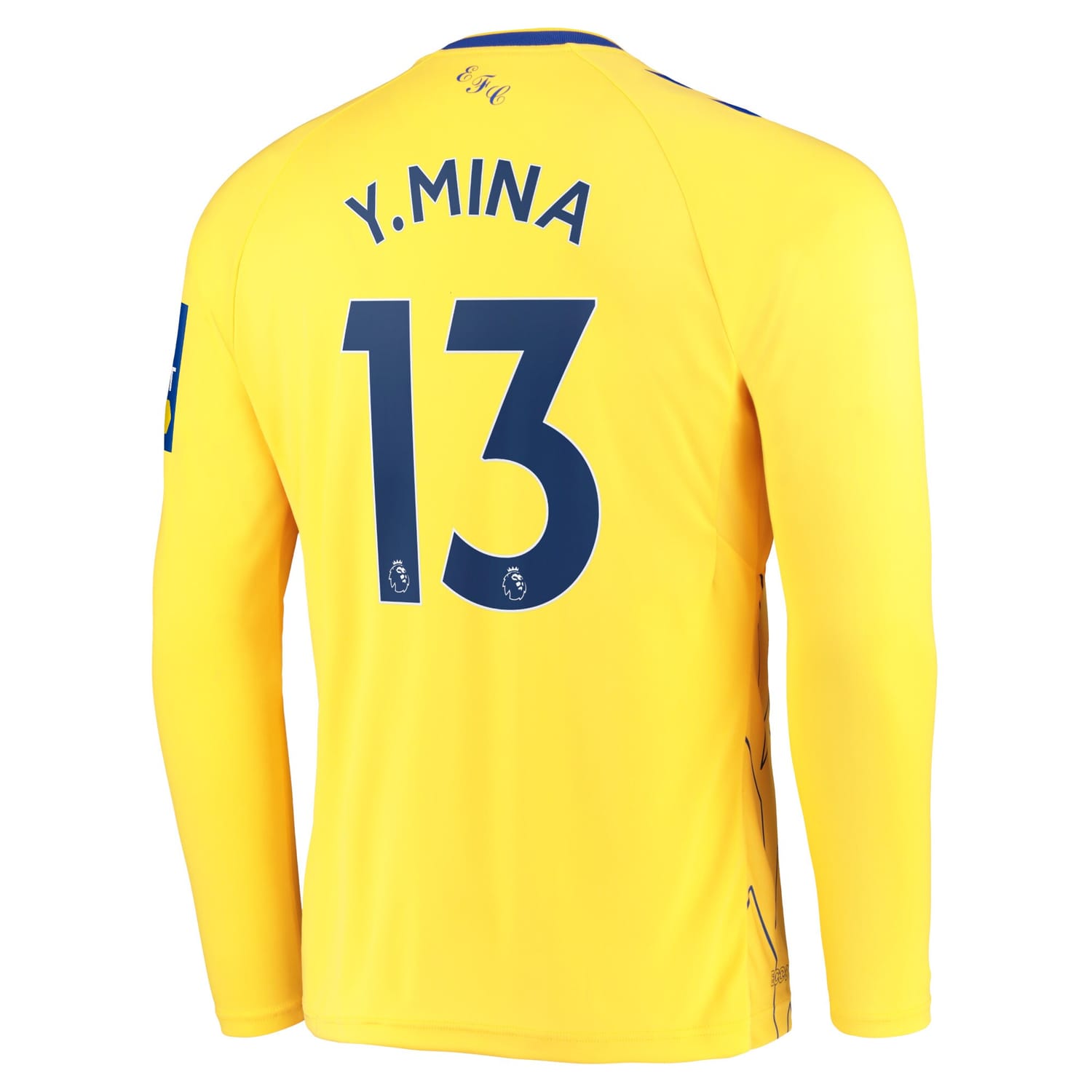 Premier League Everton Third Jersey Shirt Long Sleeve 2022-23 player Yerry Mina 13 printing for Men