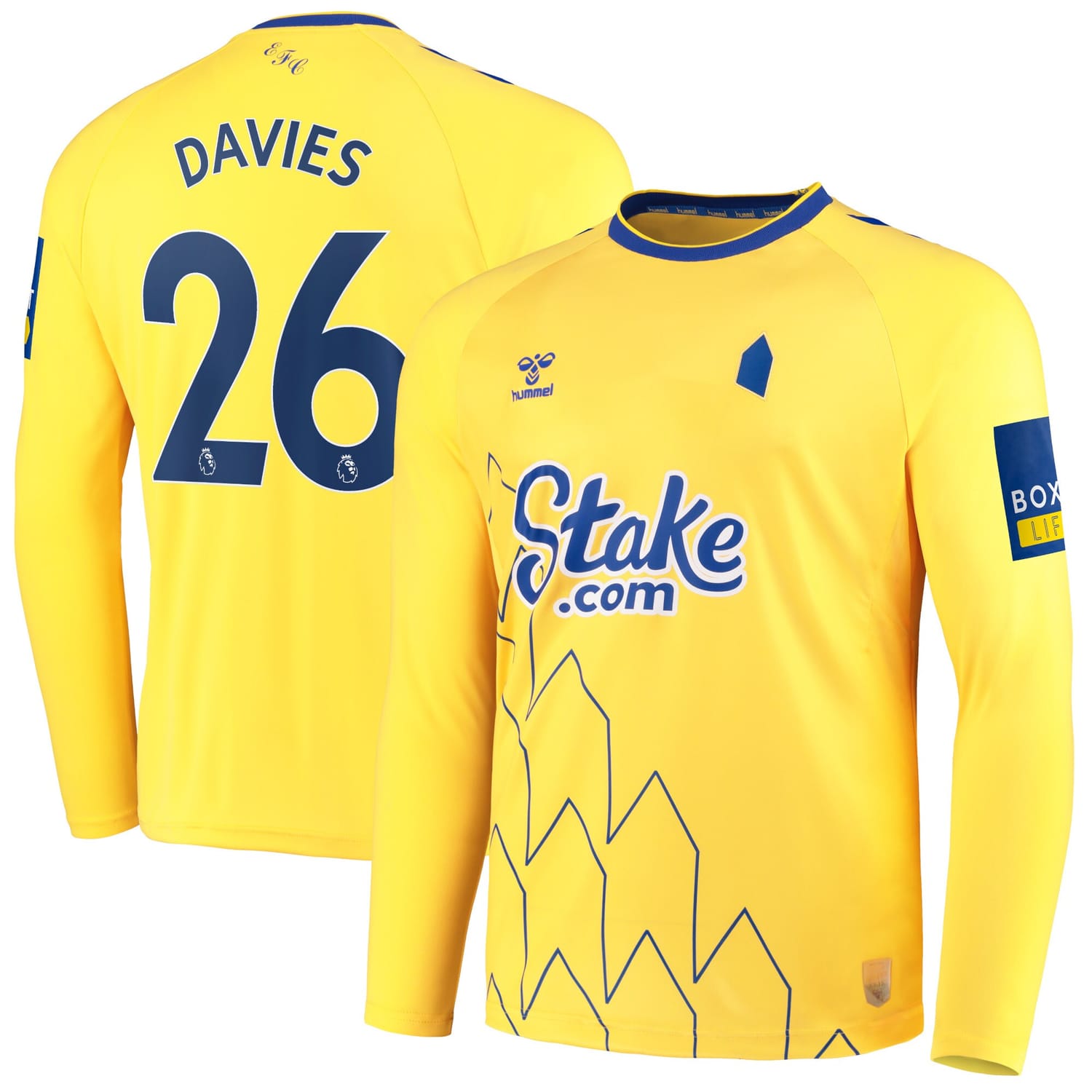 Premier League Everton Third Jersey Shirt Long Sleeve 2022-23 player Tom Davies 26 printing for Men