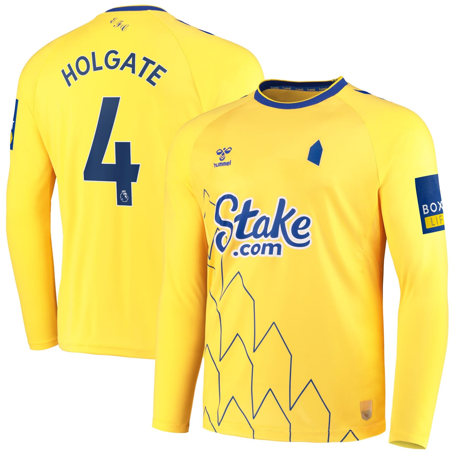 Premier League Everton Third Jersey Shirt Long Sleeve 2022-23 player Mason Holgate 4 printing for Men