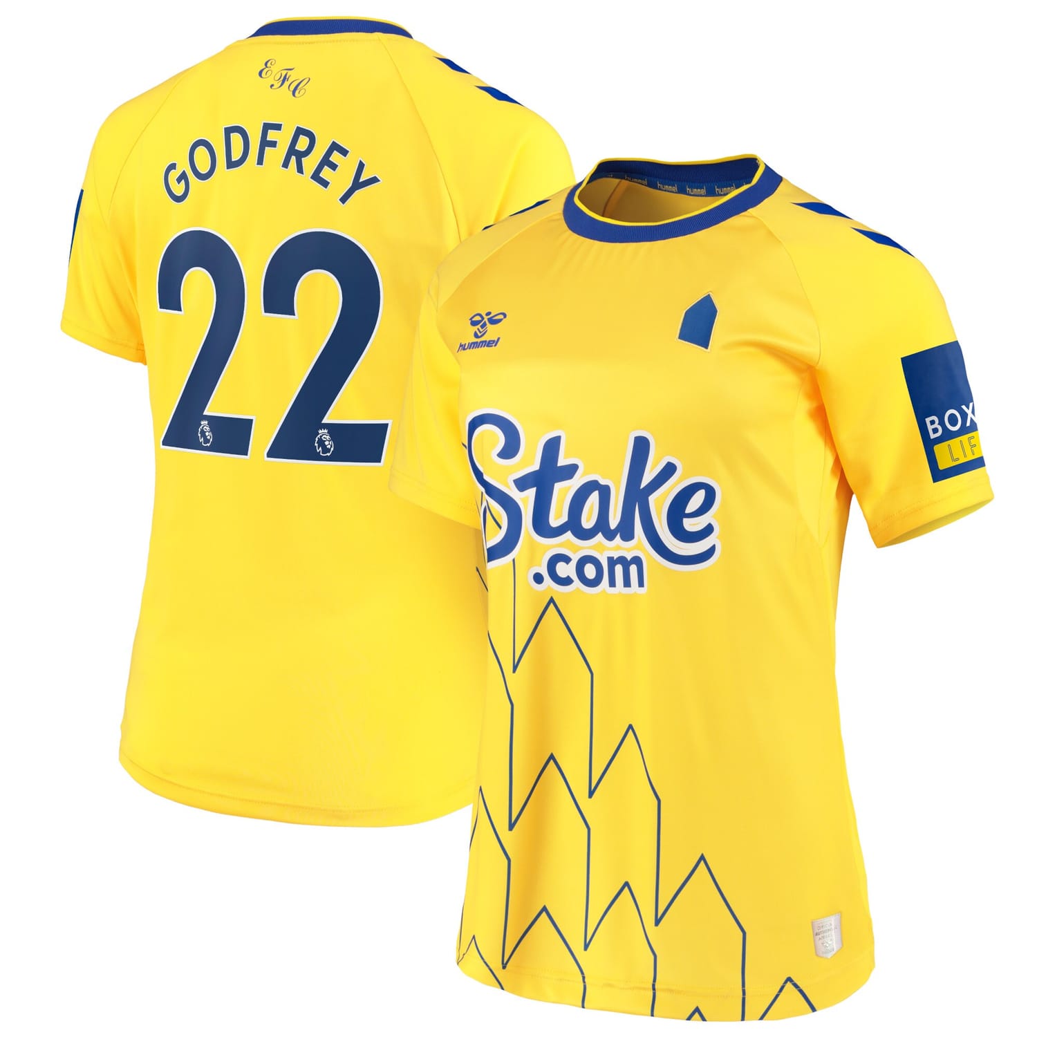 Premier League Everton Third Jersey Shirt 2022-23 player Ben Godfrey 22 printing for Women